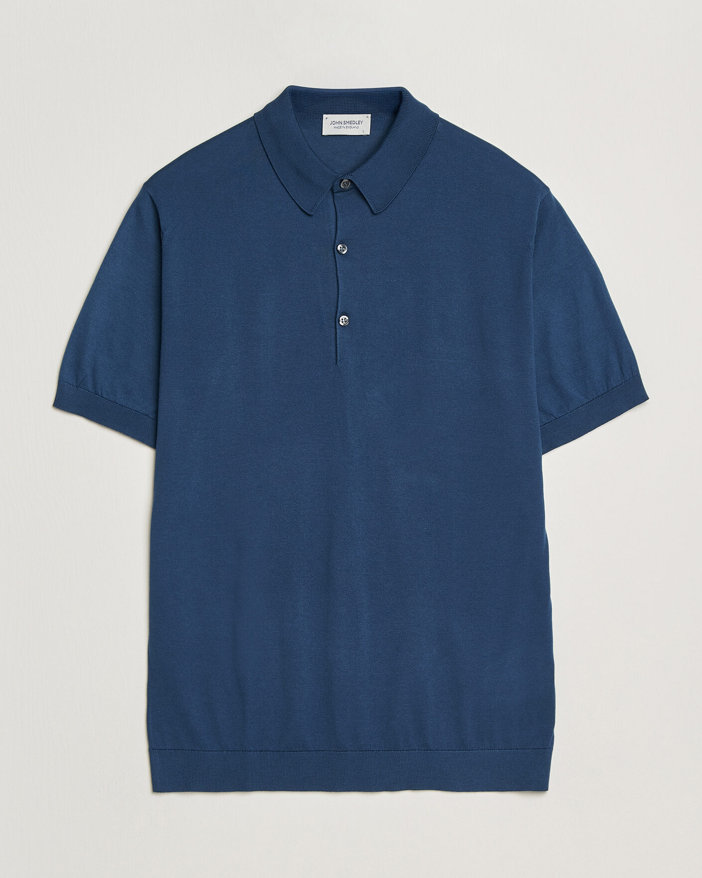 Herre | Polotrøjer | John Smedley | Adrian Slim Fit Sea Island Cotton Polo Delft Blue