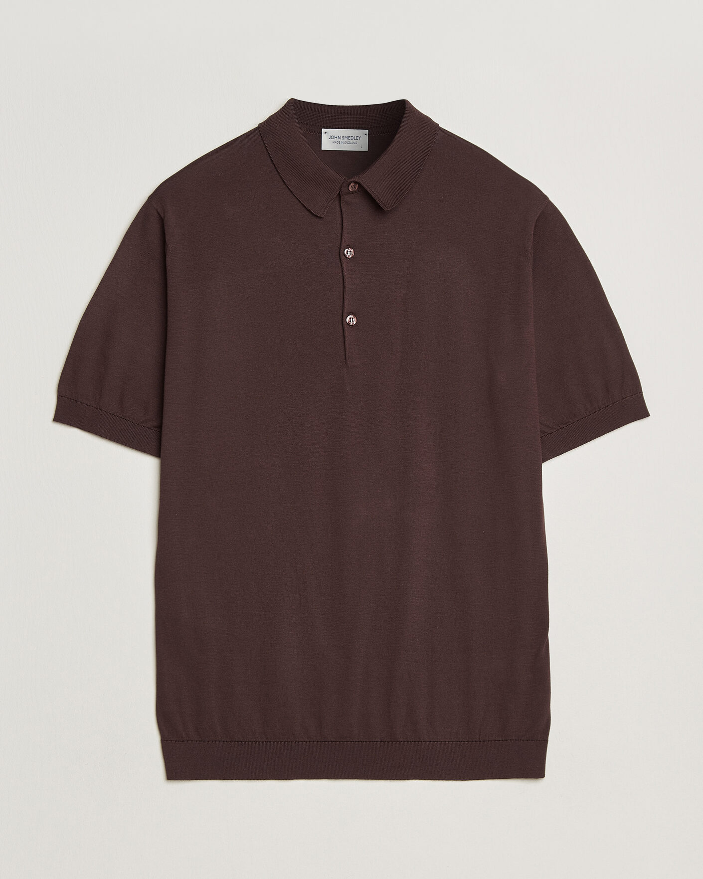 Herre | Polotrøjer | John Smedley | Adrian Slim Fit Sea Island Cotton Polo Raisin Brown