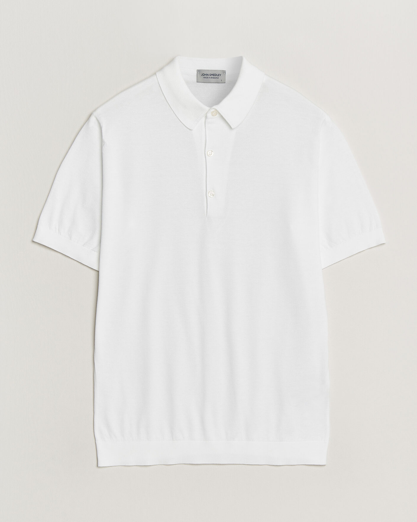 Herre | Polotrøjer | John Smedley | Adrian Slim Fit Sea Island Cotton Polo White
