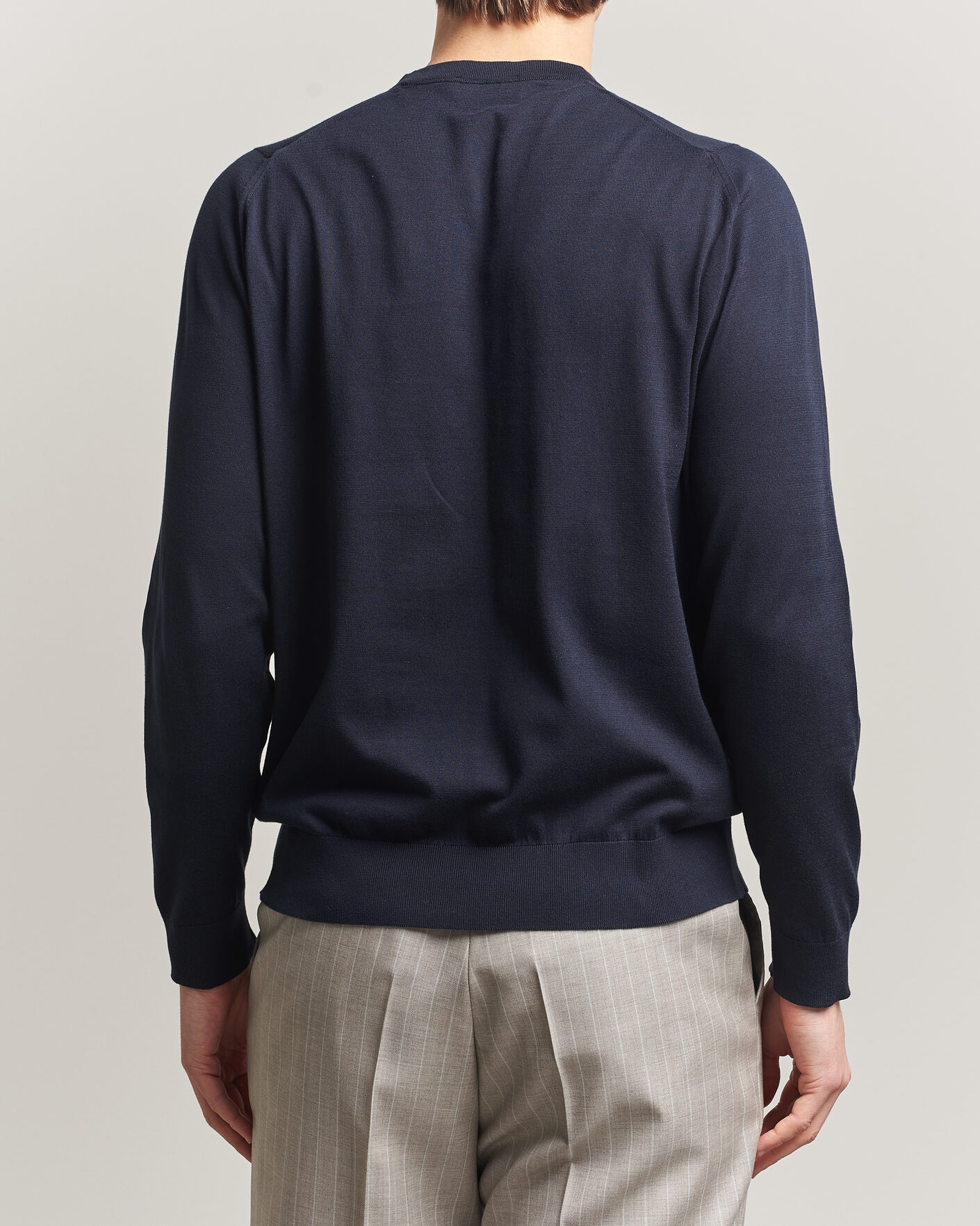 Herre | Trøjer | John Smedley | Rowland Sea Island Crew Neck Pullover Navy