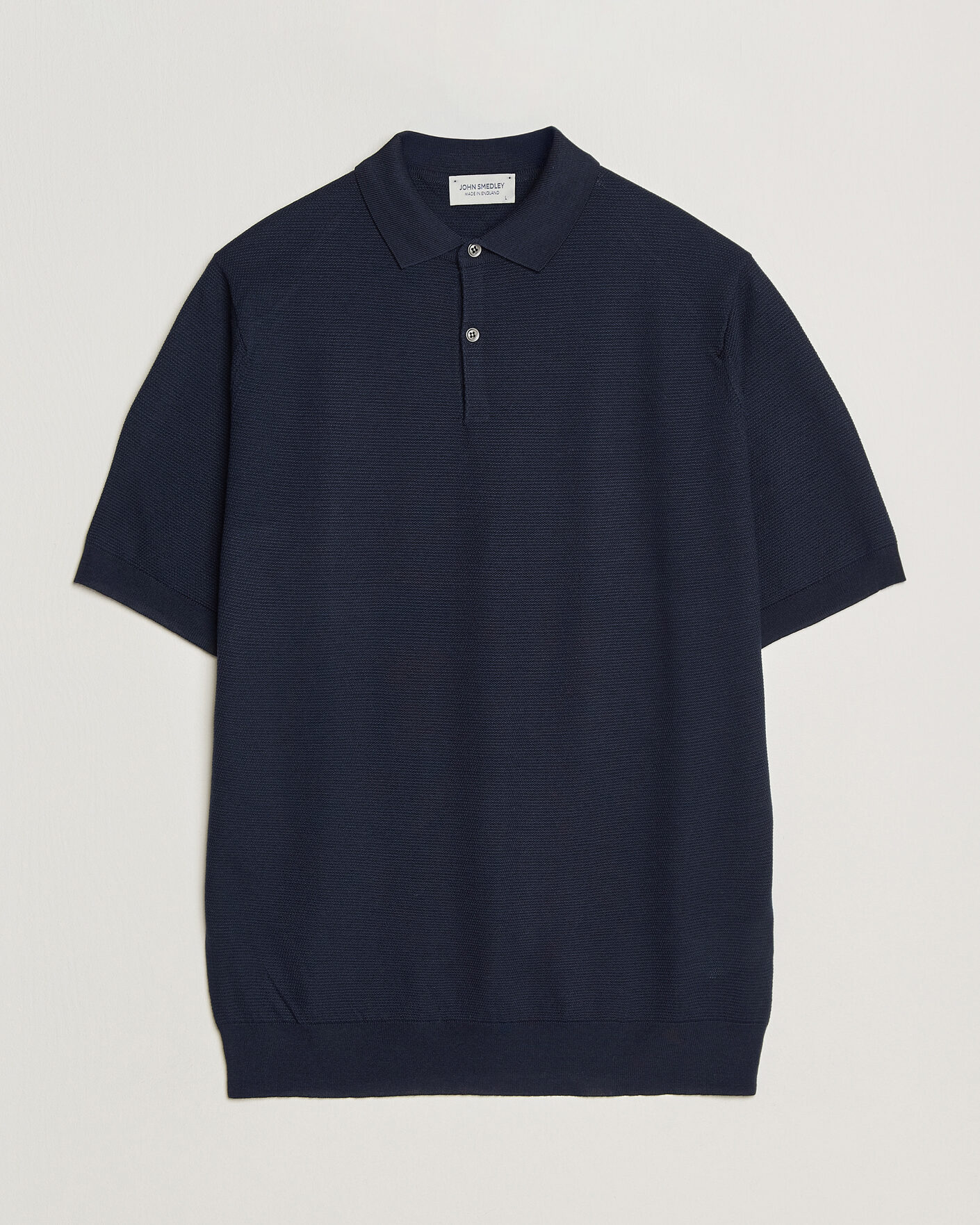 Herre | Polotrøjer | John Smedley | 14 Singular Knitted Textured Polo Midnight