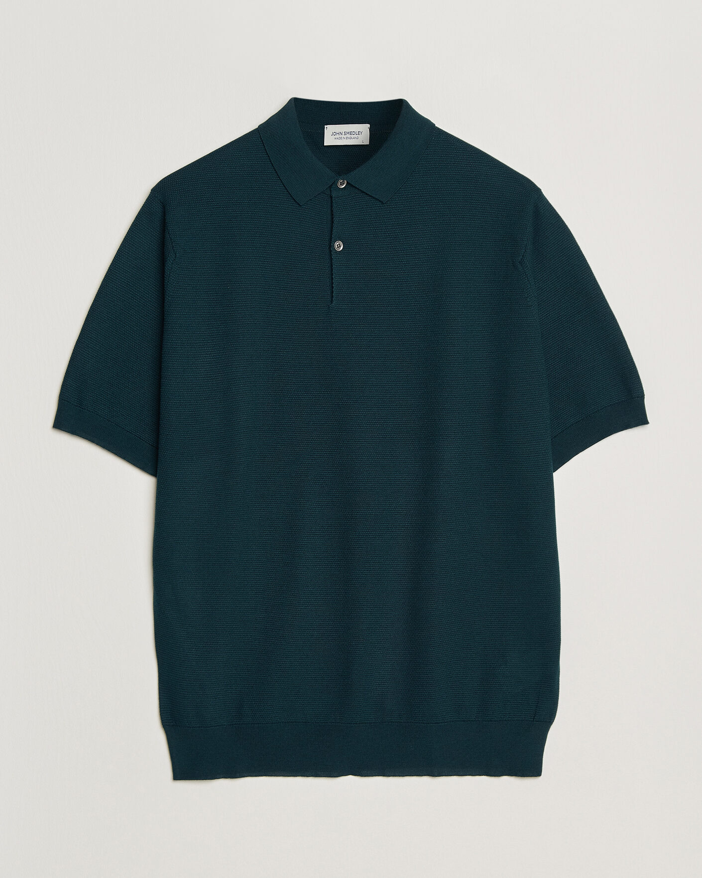 Herre | Polotrøjer | John Smedley | 14 Singular Knitted Textured Polo Richardson Green