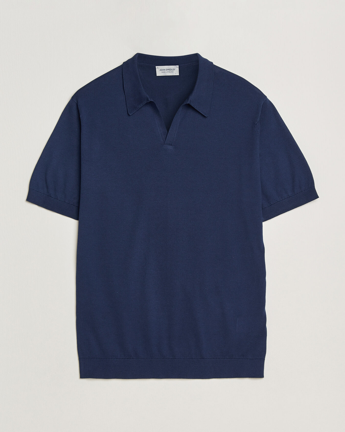 Herre | Polotrøjer | John Smedley | Noah Open Collar Sea Island Polo French Navy