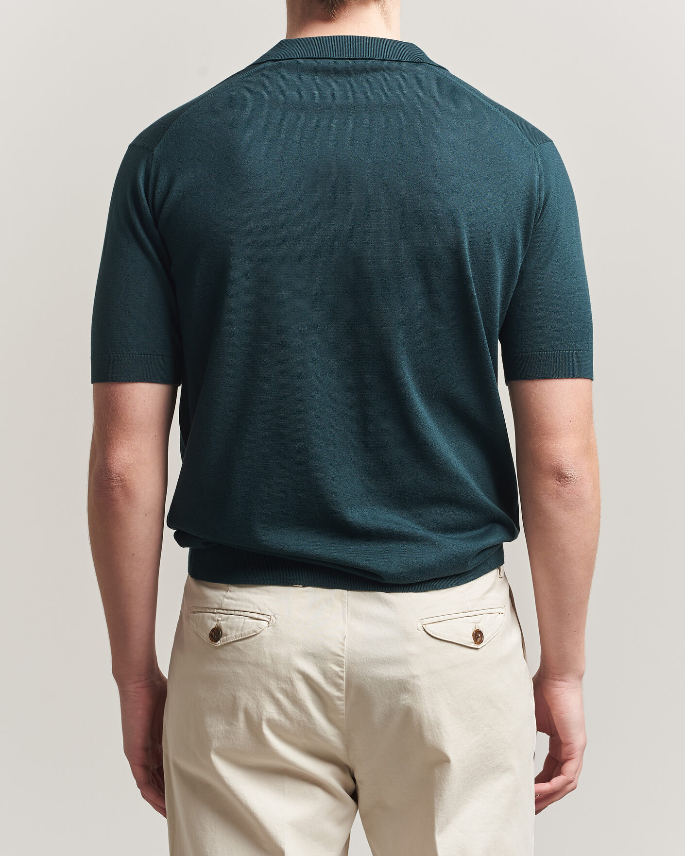 Herre | Polotrøjer | John Smedley | Noah Open Collar Sea Island Polo Rainforest