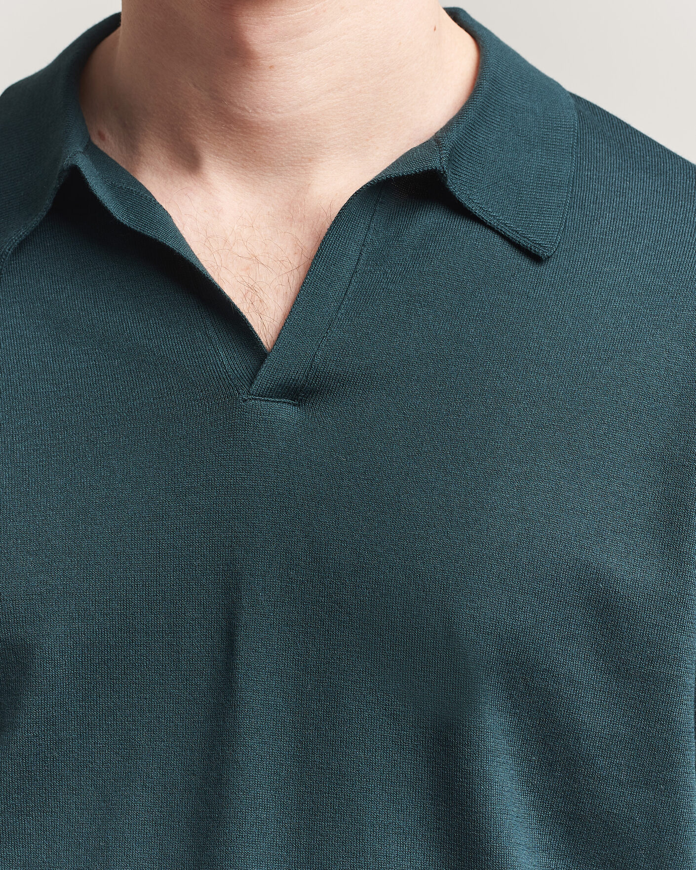 Herre | Polotrøjer | John Smedley | Noah Open Collar Sea Island Polo Rainforest