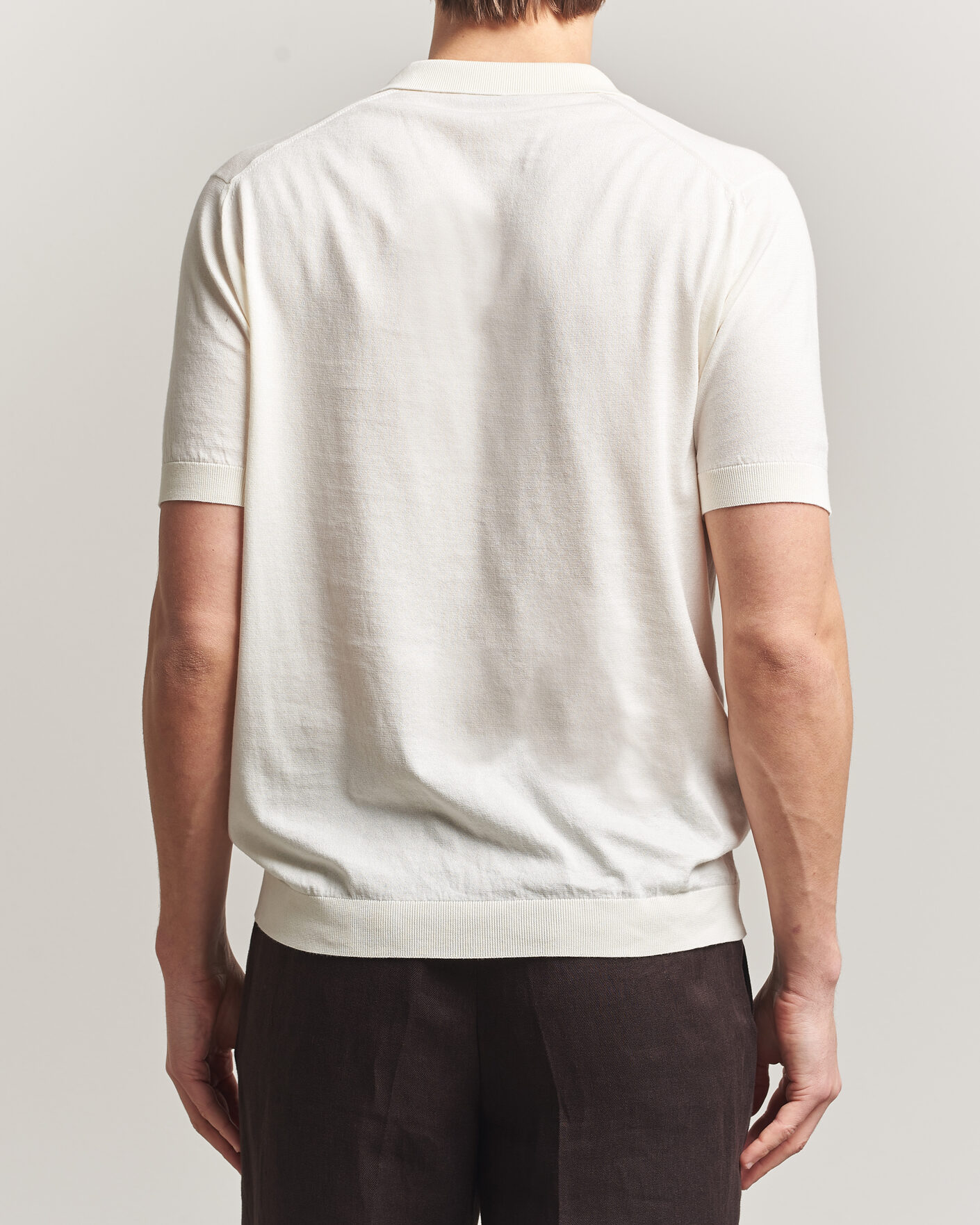Herre | Polotrøjer | John Smedley | Noah Open Collar Sea Island Polo Starch