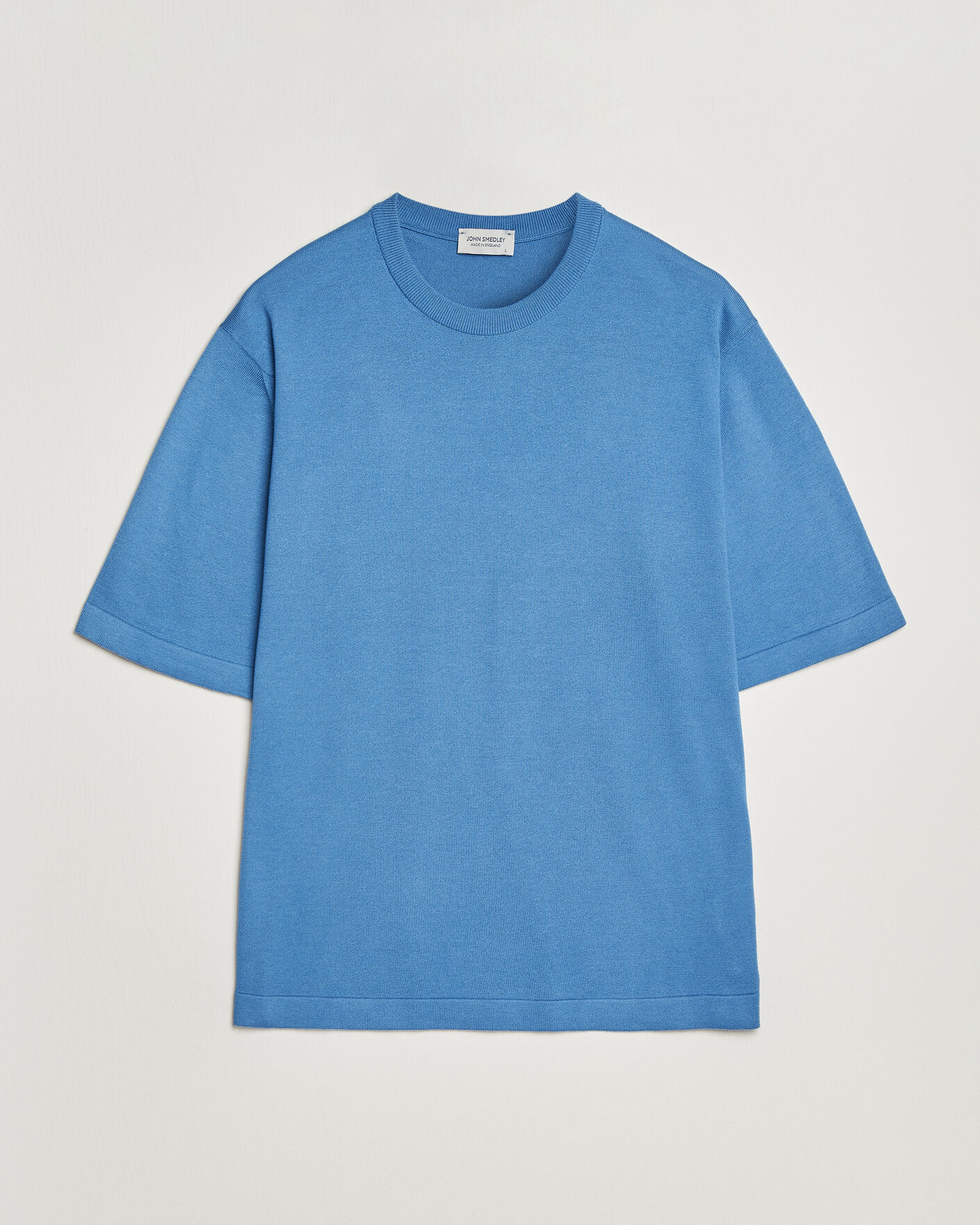 Herre | T-Shirts | John Smedley | Tindall Sea Island Cotton T-Shirt Skye Blue