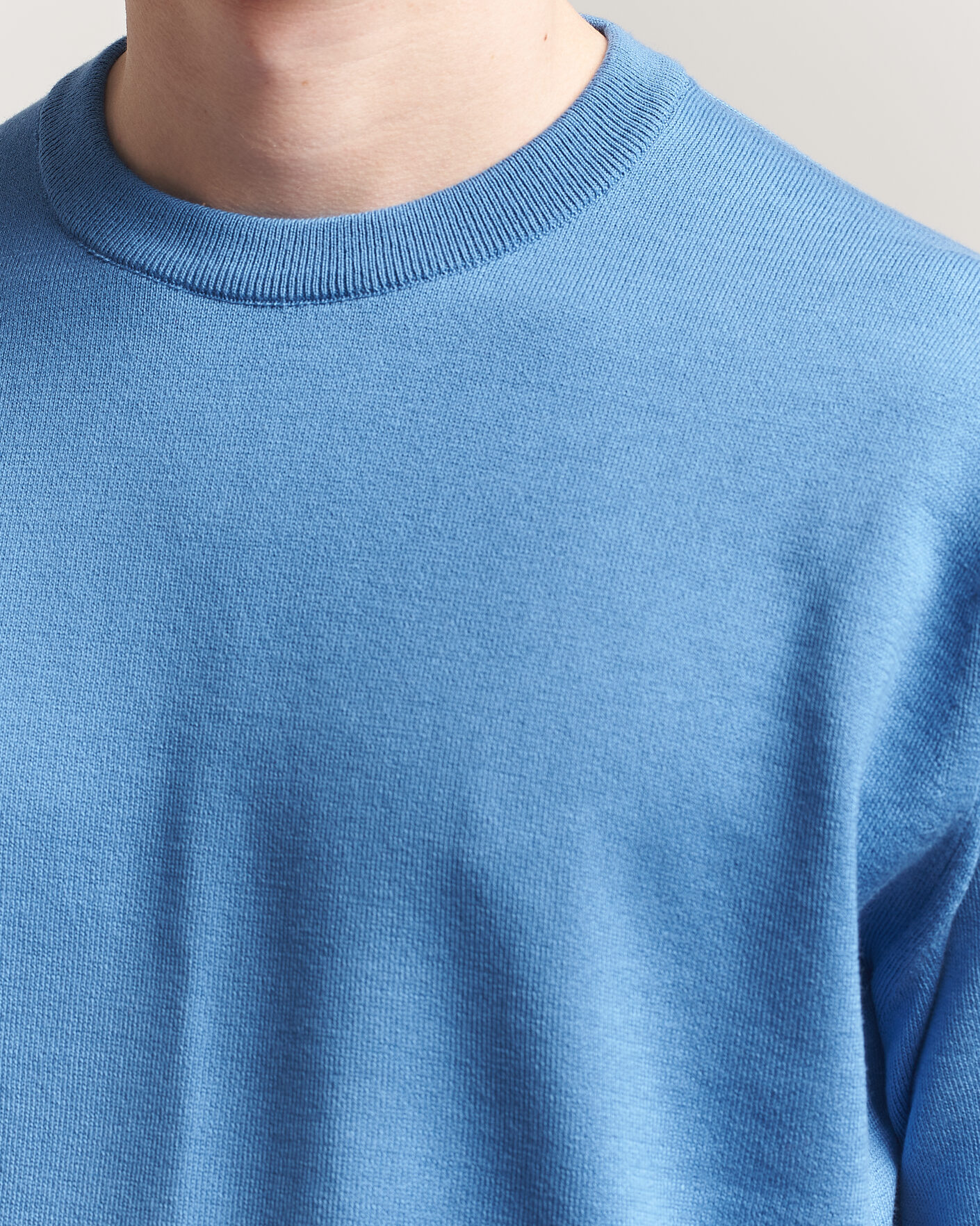 Herre | T-Shirts | John Smedley | Tindall Sea Island Cotton T-Shirt Skye Blue