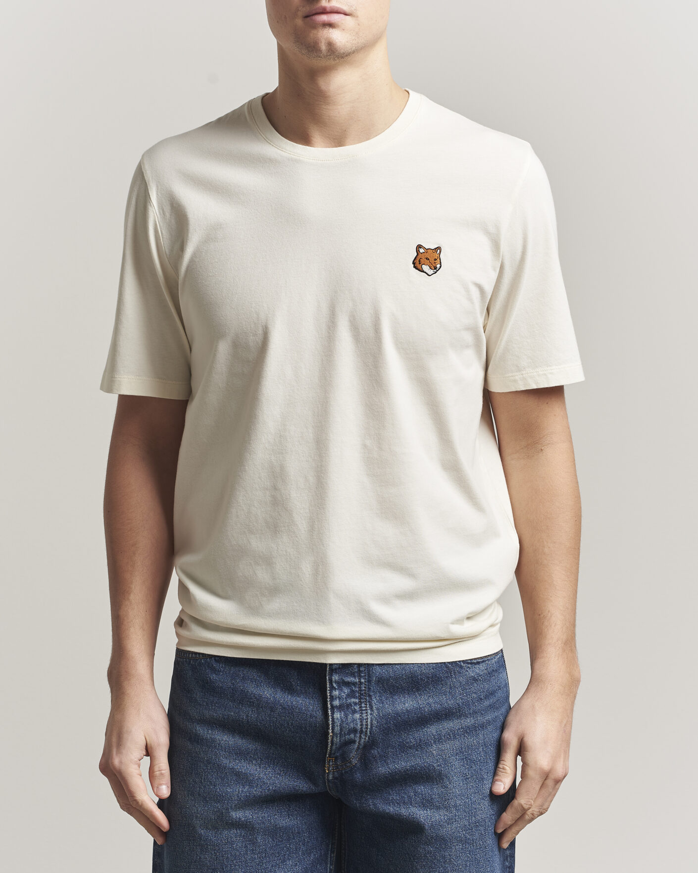 Herre | T-Shirts | Maison Kitsuné | Fox Head T-Shirt Noble Beige
