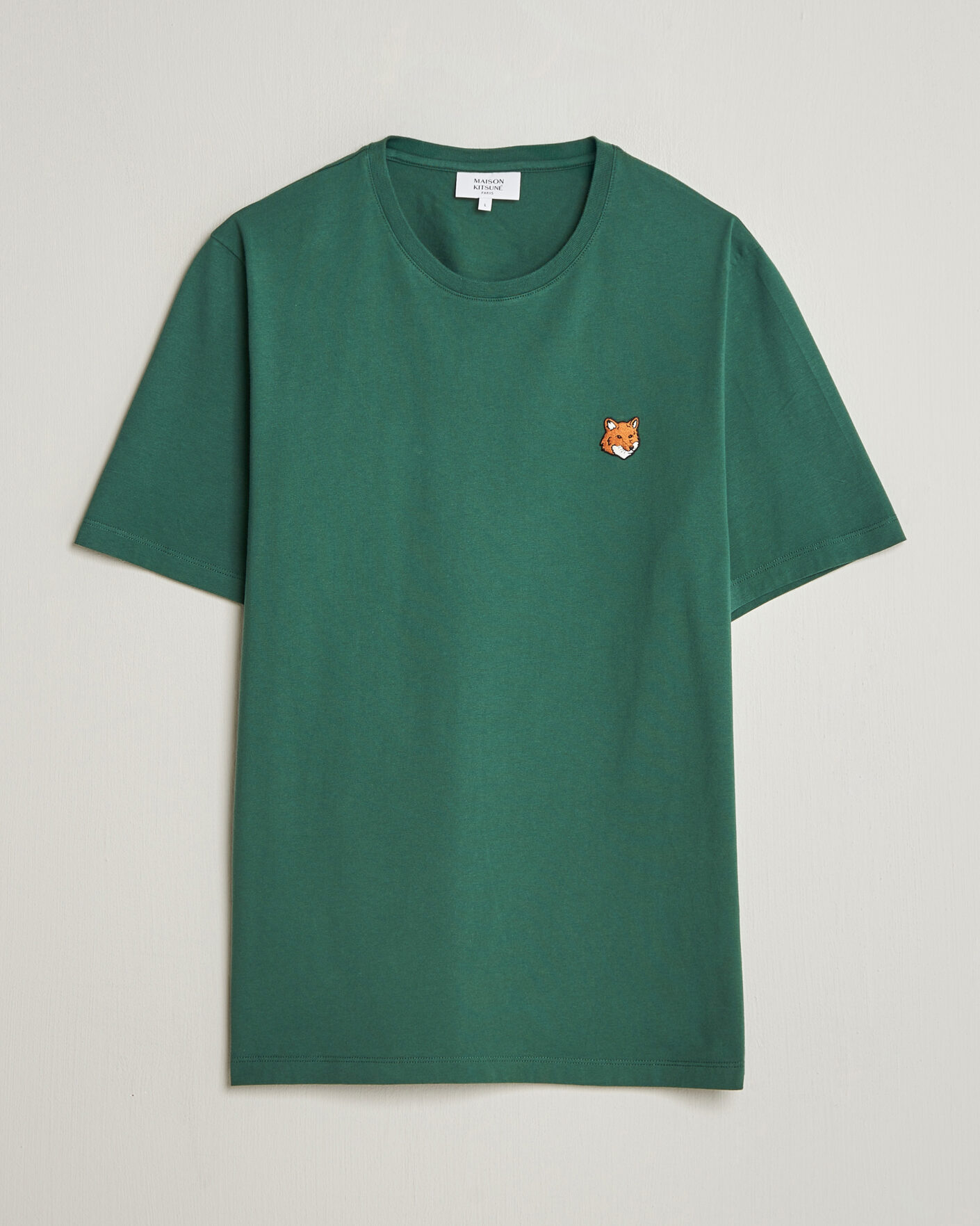 Herre | T-Shirts | Maison Kitsuné | Fox Head T-Shirt Bottle Green
