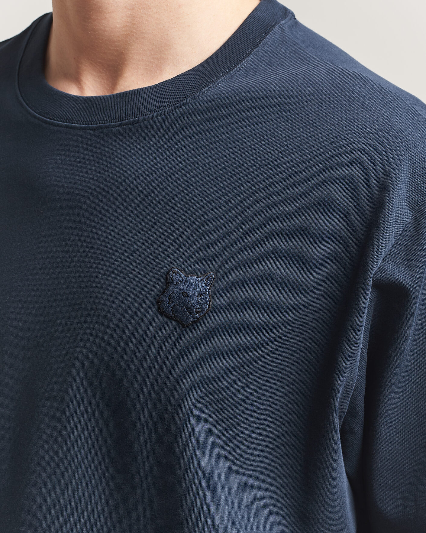 Herre | T-Shirts | Maison Kitsuné | Tonal Fox Head T-Shirt Navy