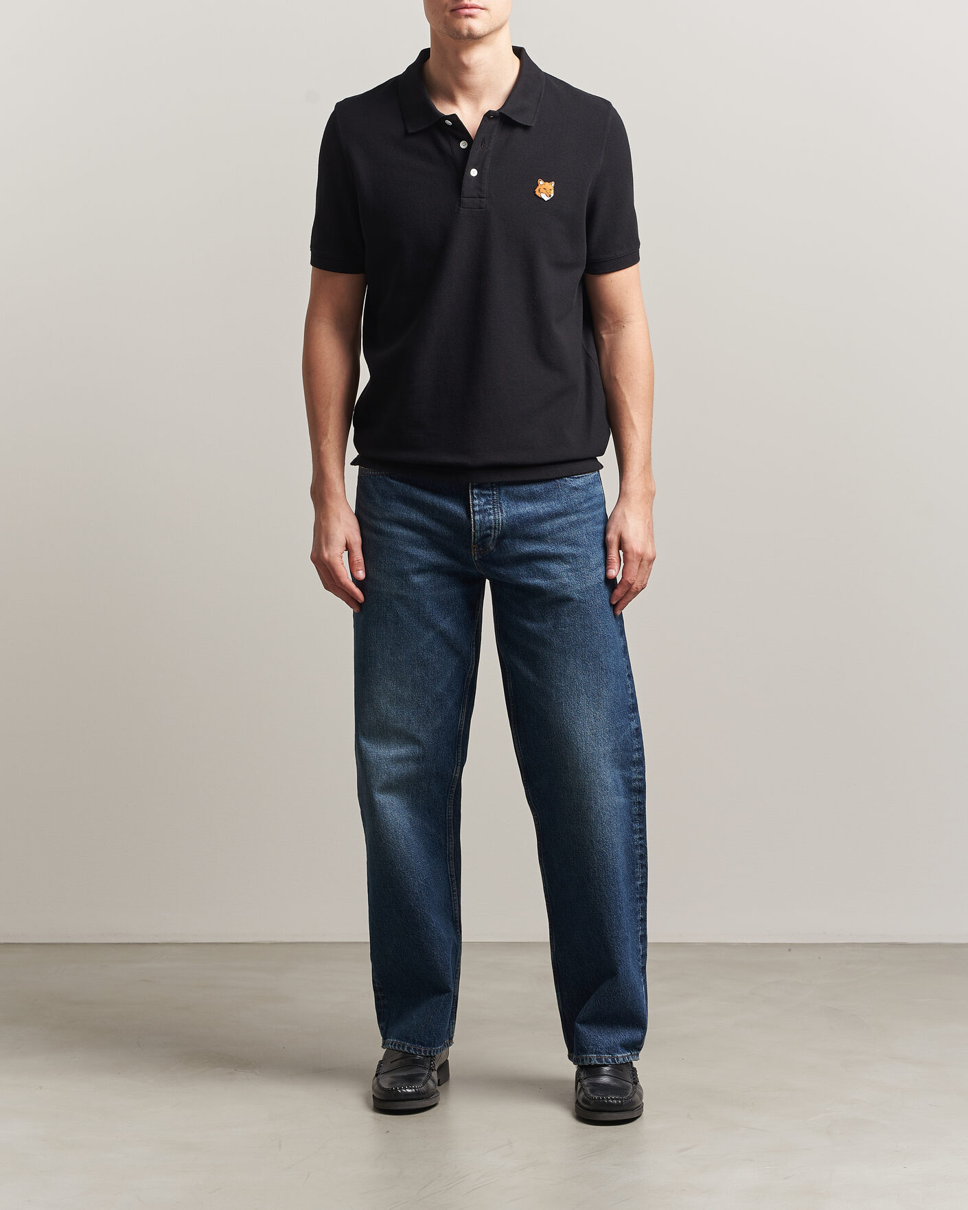 Herre | Polotrøjer | Maison Kitsuné | Fox Head Polo Black