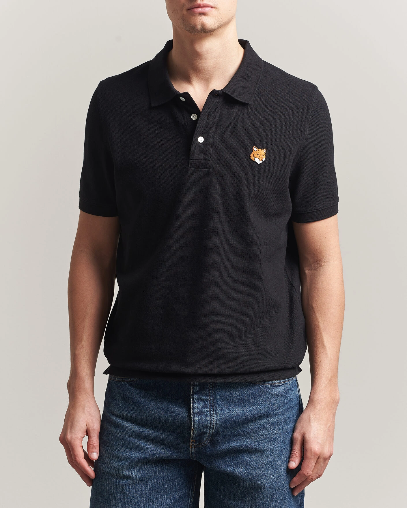 Herre | Polotrøjer | Maison Kitsuné | Fox Head Polo Black