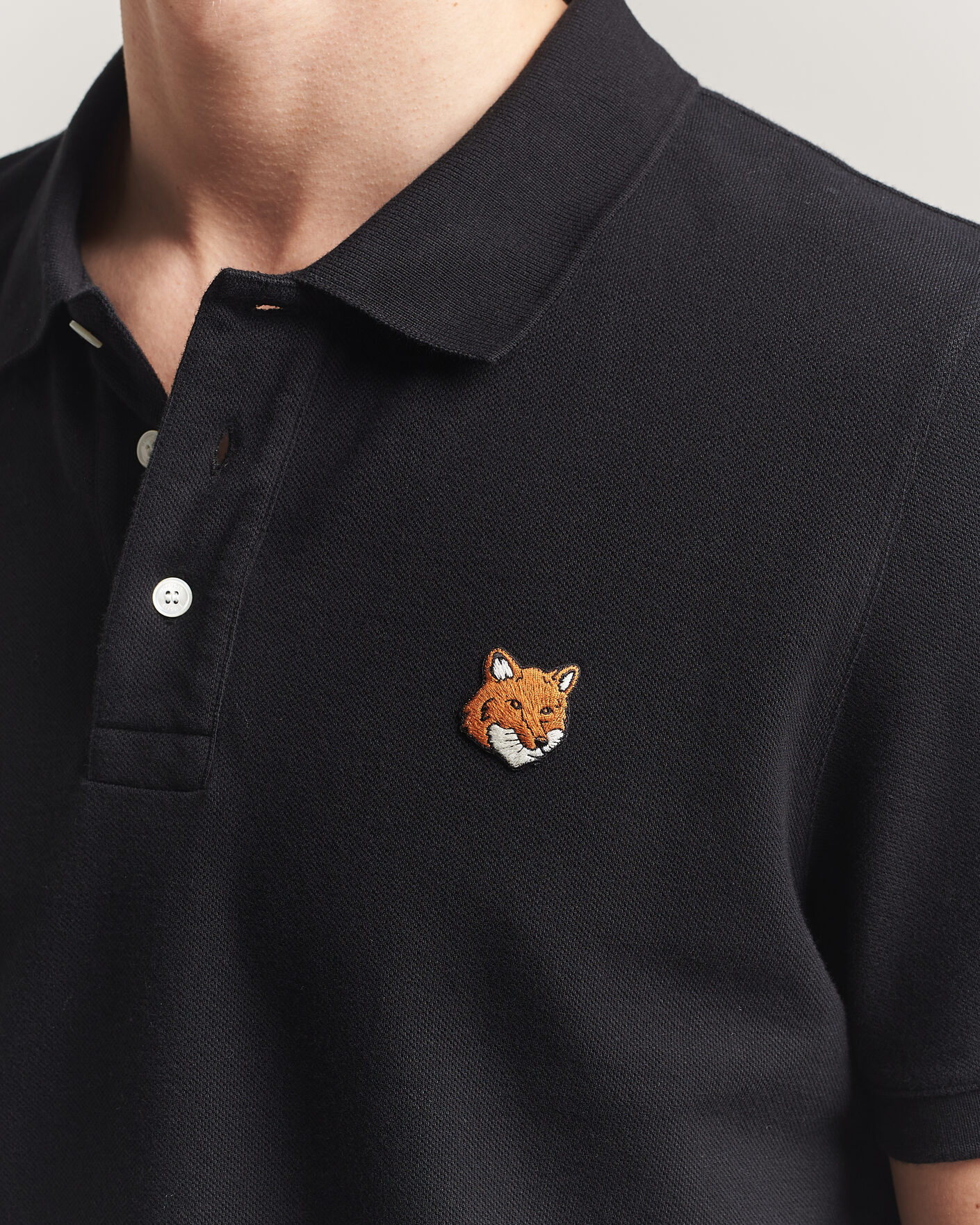 Herre | Polotrøjer | Maison Kitsuné | Fox Head Polo Black