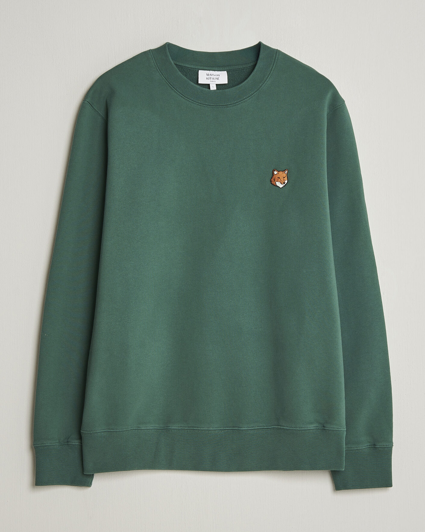 Herre | Trøjer | Maison Kitsuné | Fox Head Sweatshirt Bottle Green