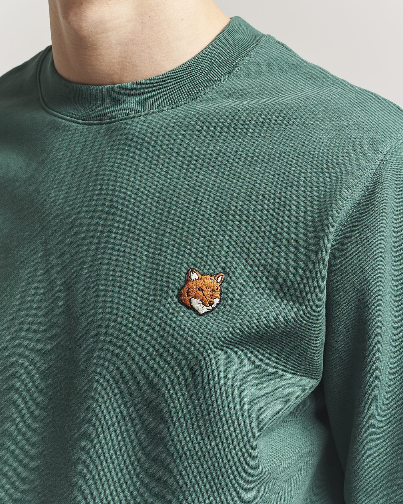 Herre | Trøjer | Maison Kitsuné | Fox Head Sweatshirt Bottle Green
