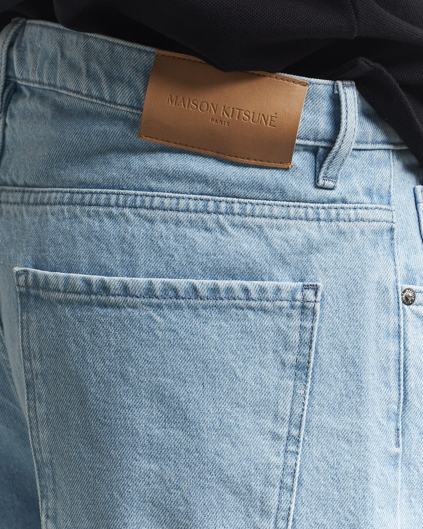 Herre | Bukser | Maison Kitsuné | Wide Fit Jeans Light Washed Indigo
