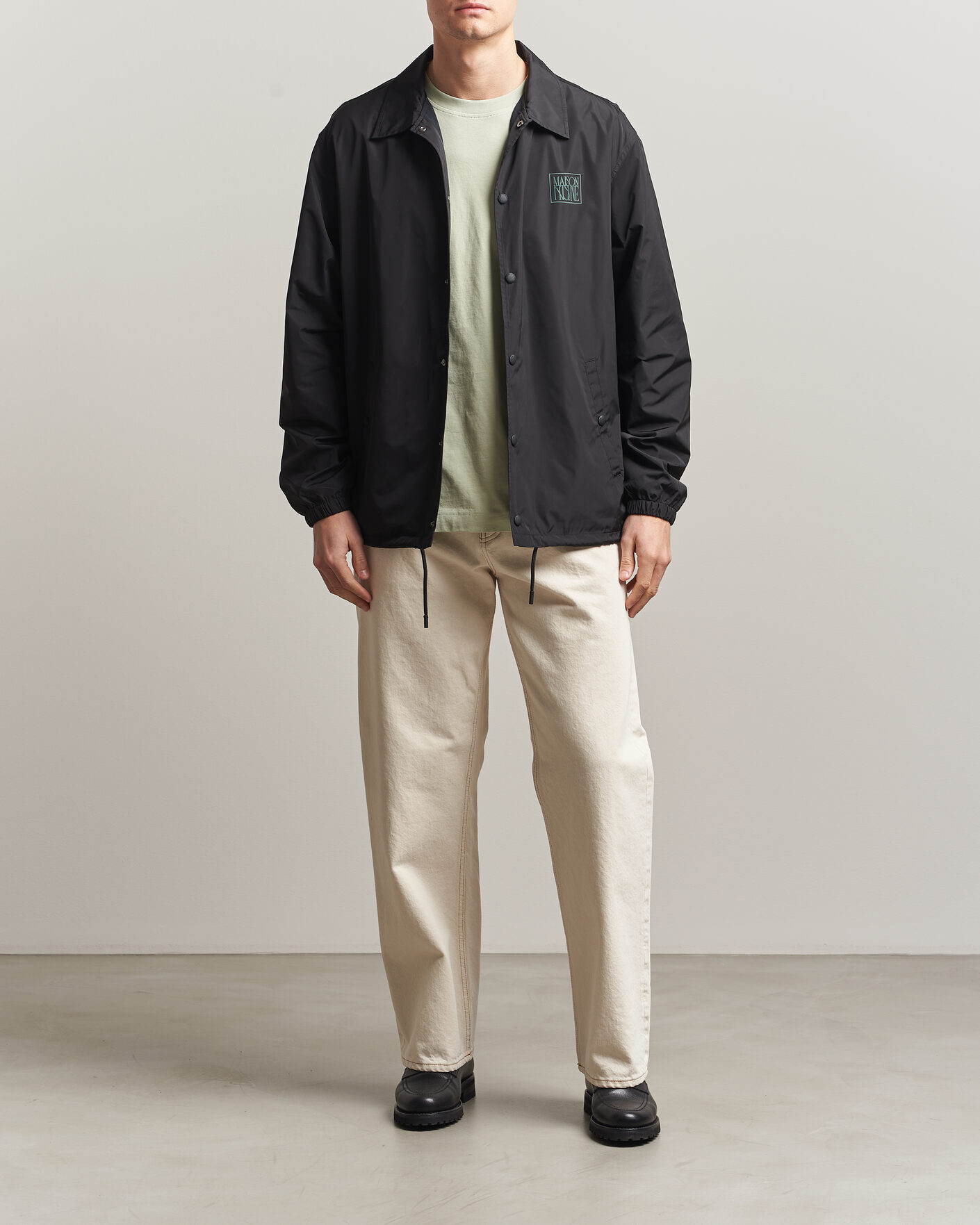 Herre | Jakker | Maison Kitsuné | Tonal Fox Head Coach Jacket Black