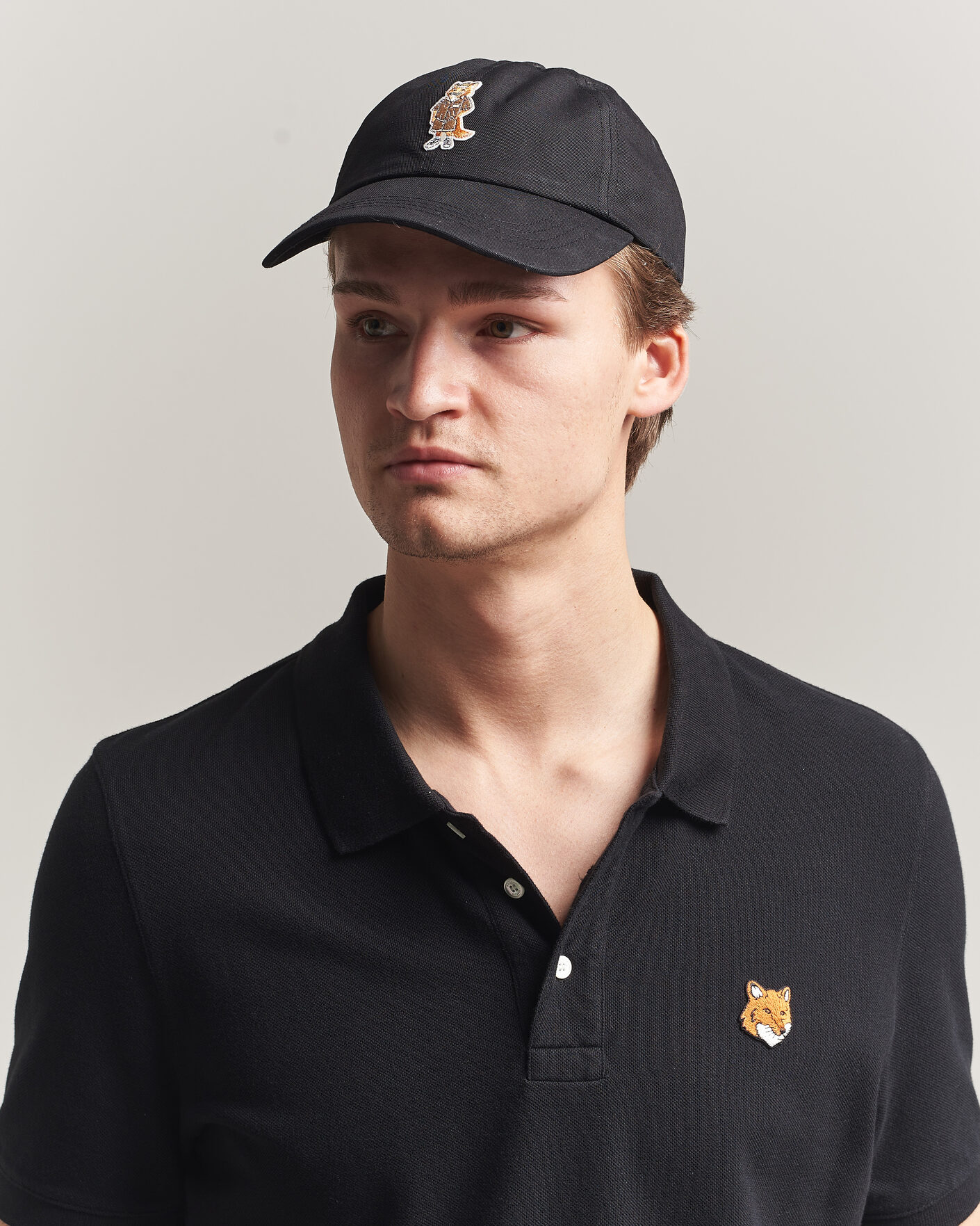 Herre | Hatte & kasketter | Maison Kitsuné | Dressed Fox Cap Black