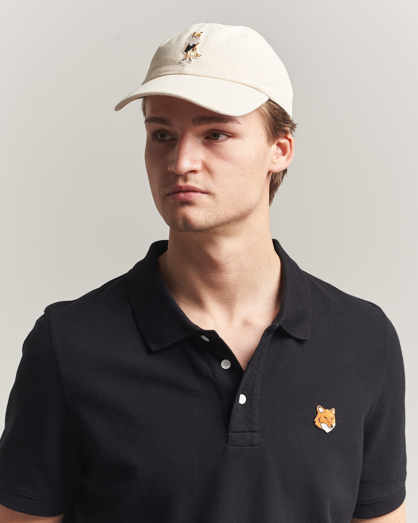 Herre | Hatte & kasketter | Maison Kitsuné | Dressed Fox Cap Noble Beige