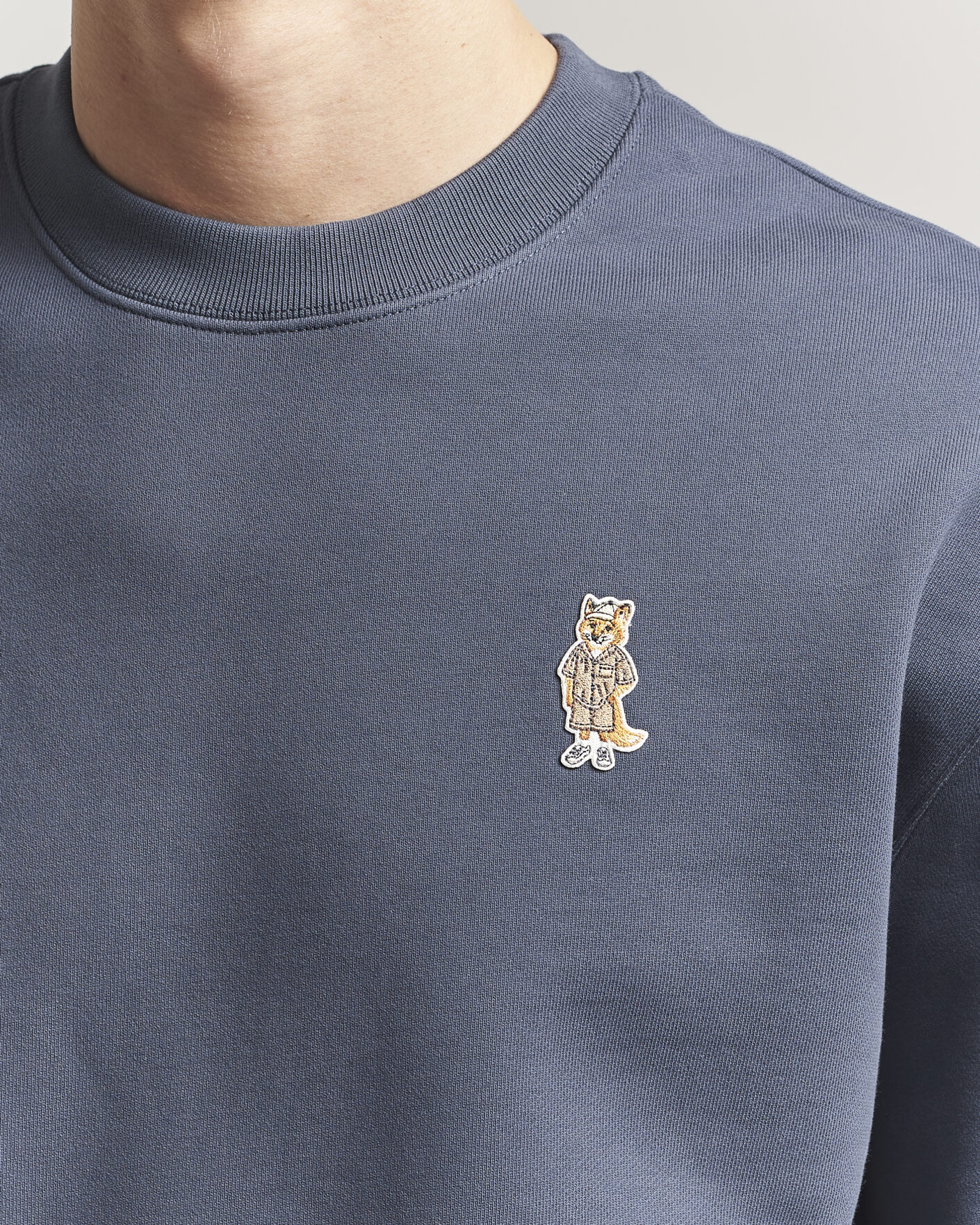 Herre | Trøjer | Maison Kitsuné | Dressed Fox Sweatshirt Shadow Blue