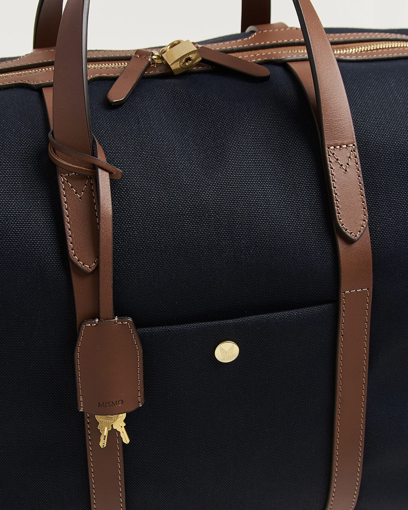 Herre | Tasker | Mismo | M/S Avail 48h Nylon Weekendbag Deep Sea Blue/Cuoio