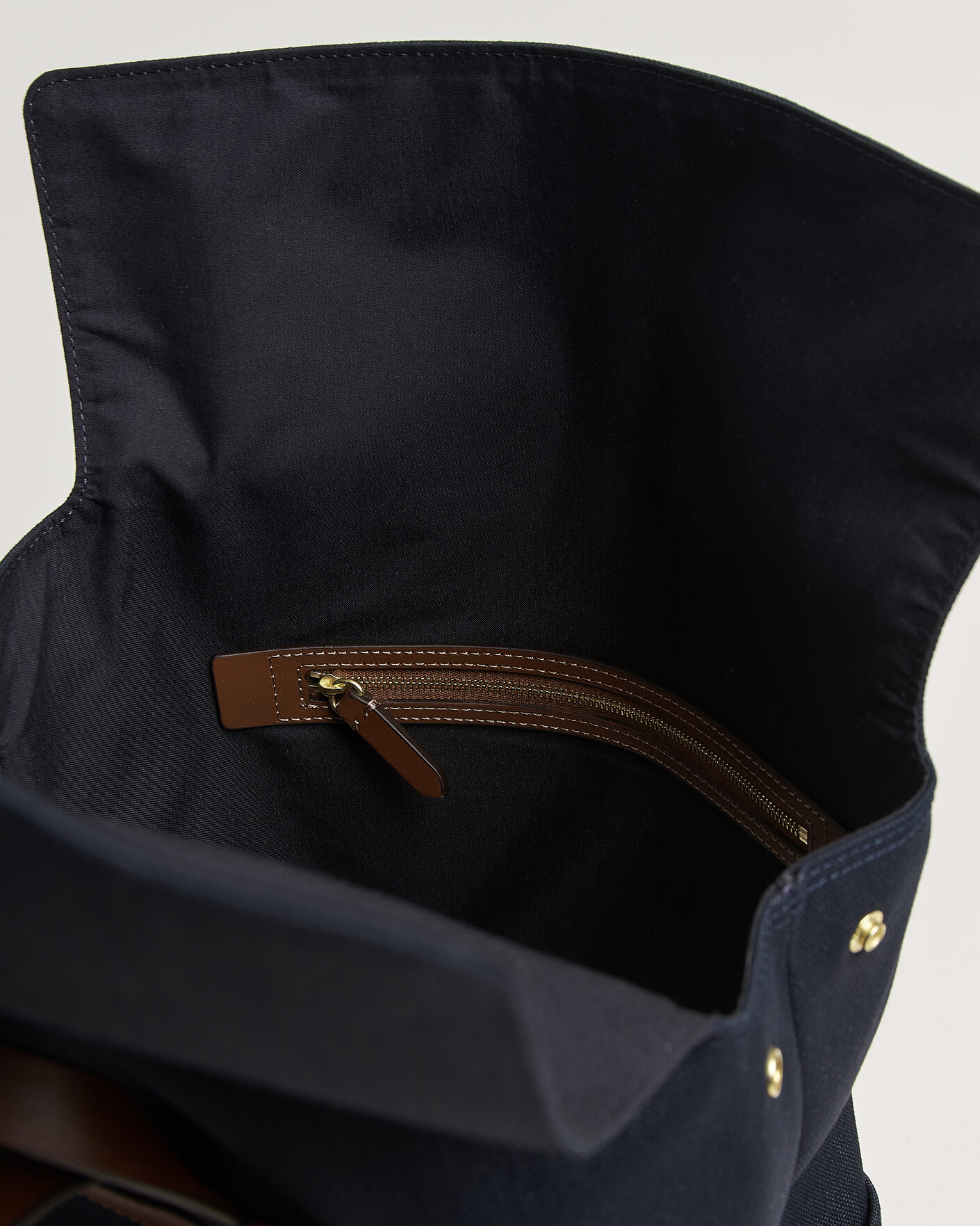 Herre | Tasker | Mismo | M/S Nylon Backpack Deep Sea Blue/Cuoio