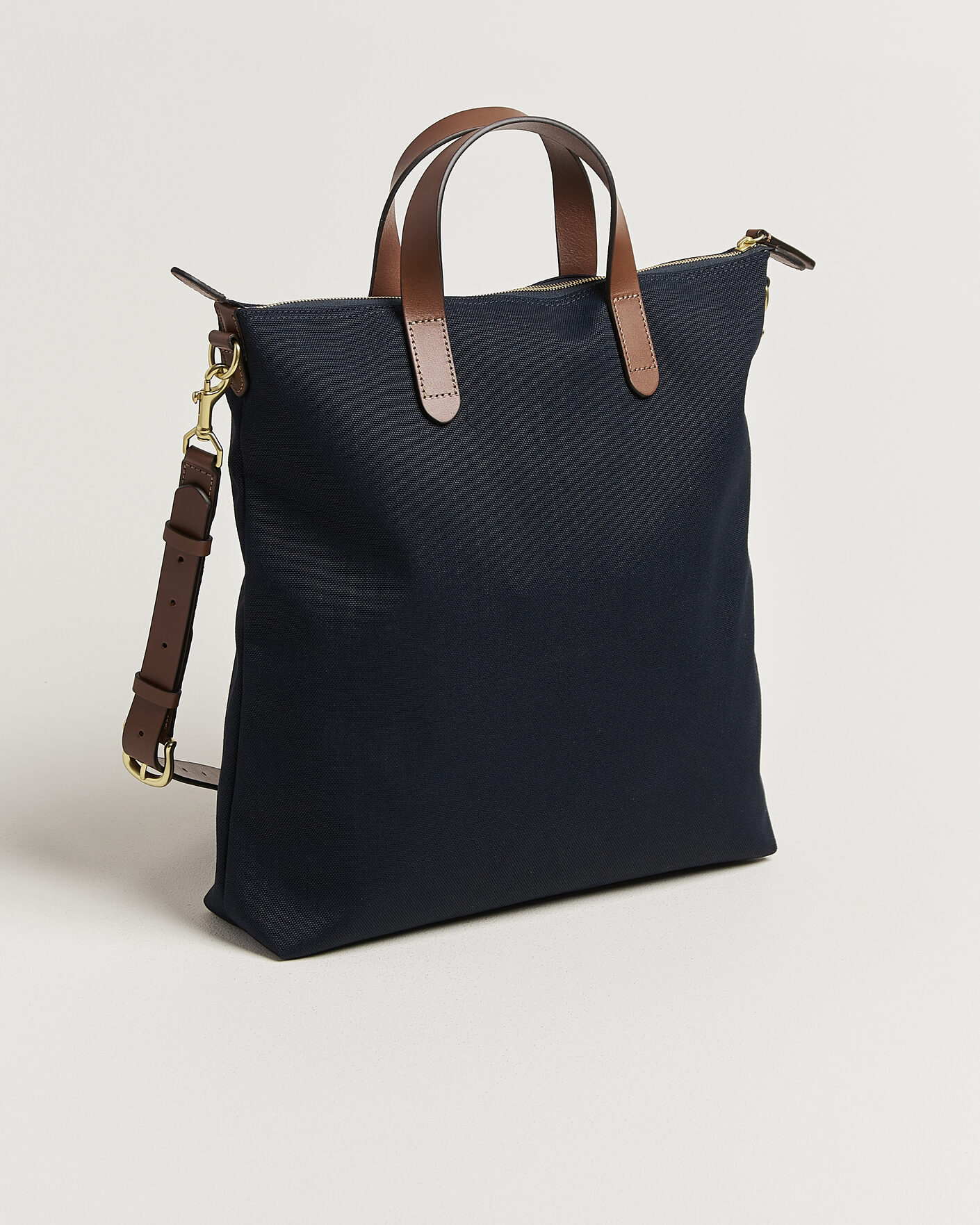 Herre | Tasker | Mismo | M/S Canvas Shopper Deep Sea Blue/Cuoio