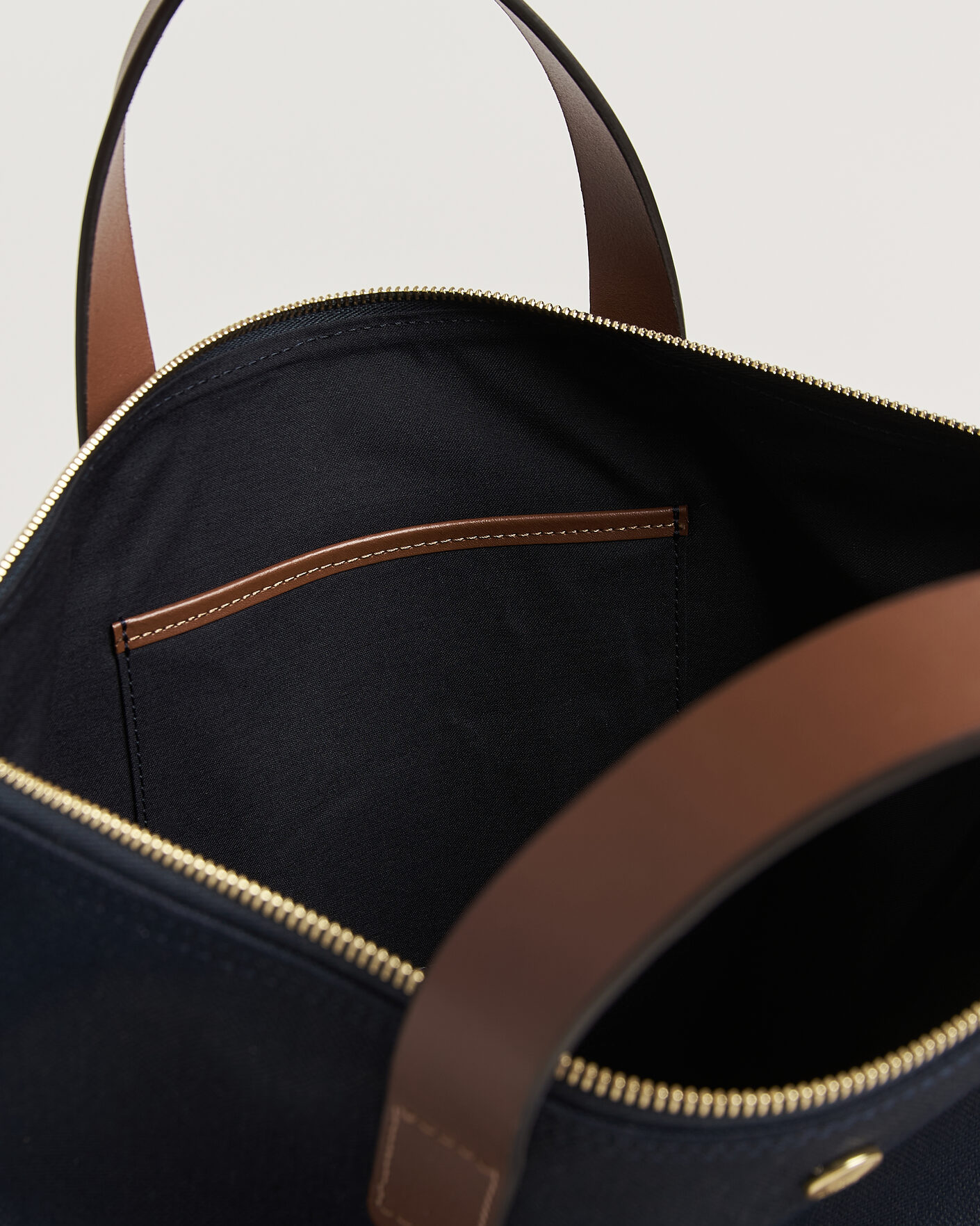Herre | Tasker | Mismo | M/S Canvas Shopper Deep Sea Blue/Cuoio