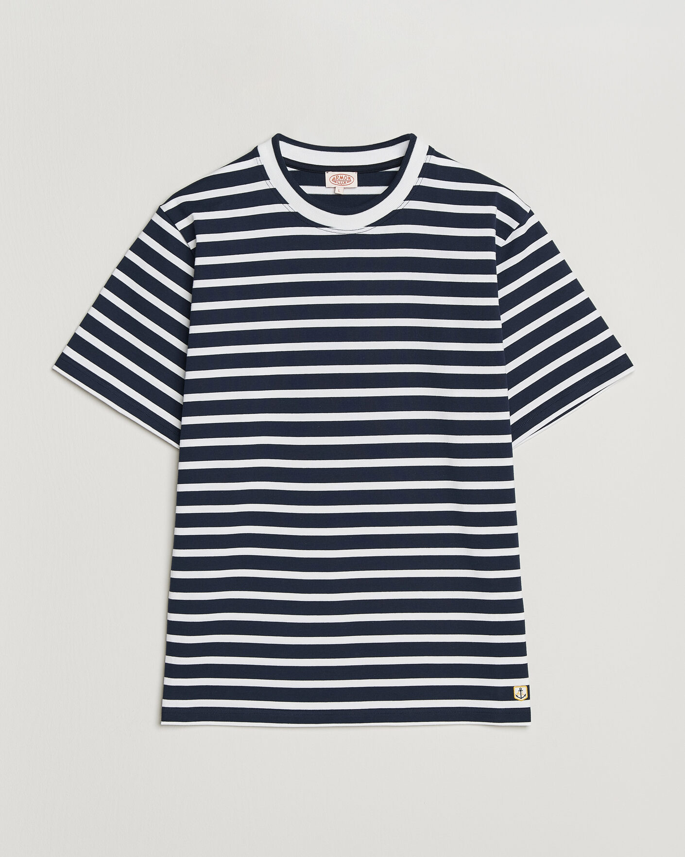 Herre | T-Shirts | Armor-lux | Heritage Callac Stripe T-Shirt Marine/Blanc