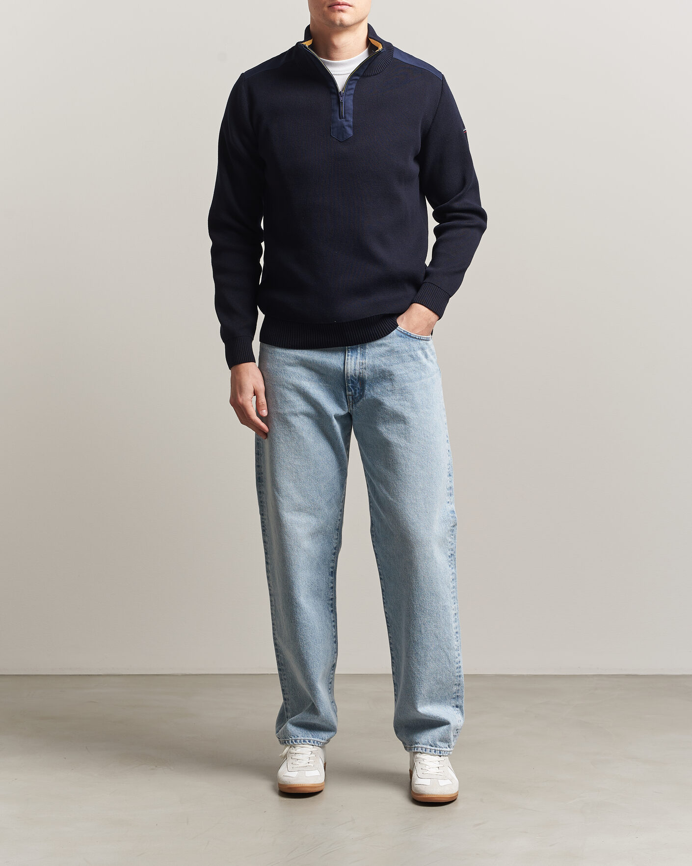 Herre | Trøjer | Armor-lux | Workwear Half Zip Marine Deep