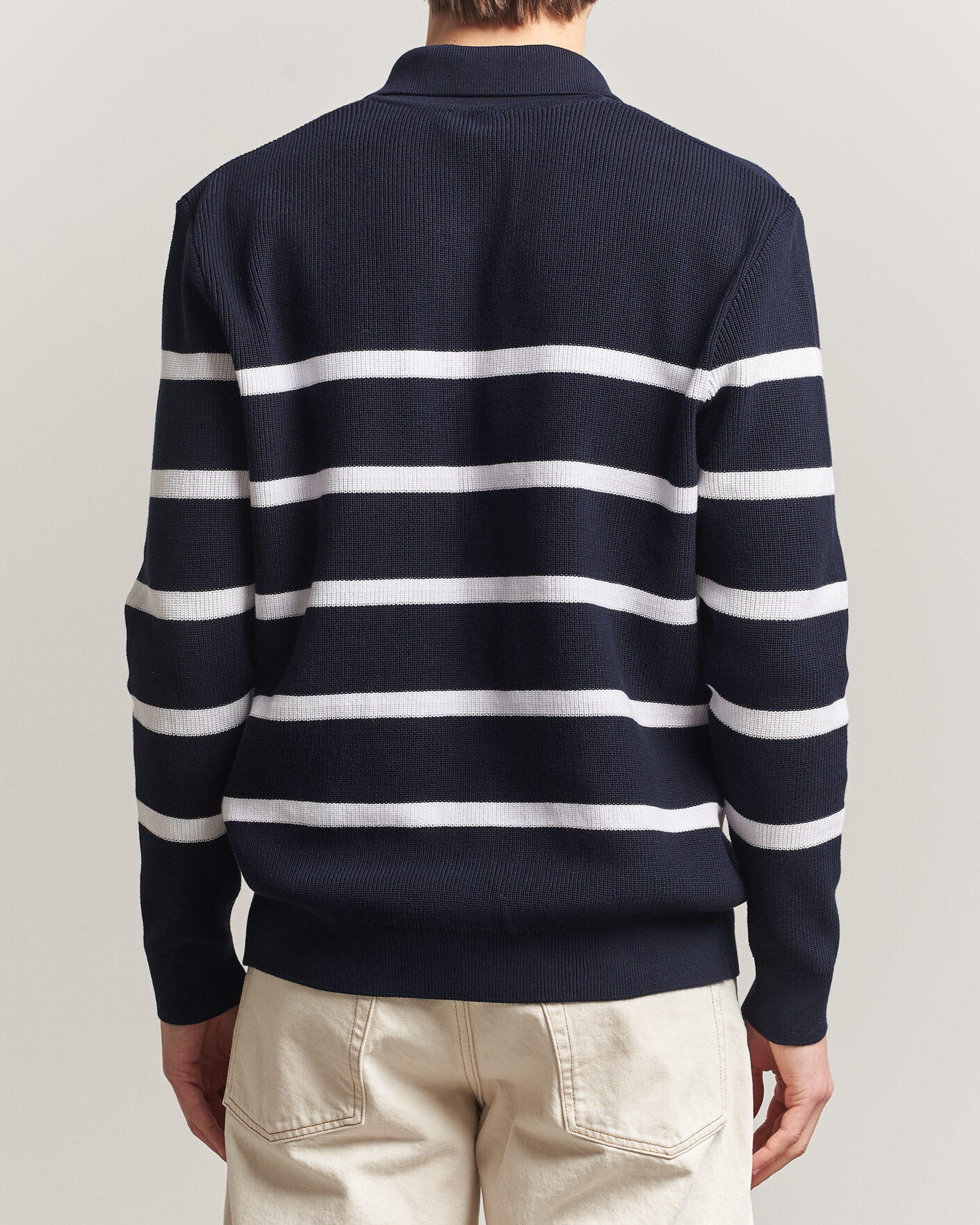Herre | Trøjer | Armor-lux | Heritage Knitted Polo Marine/Blanc