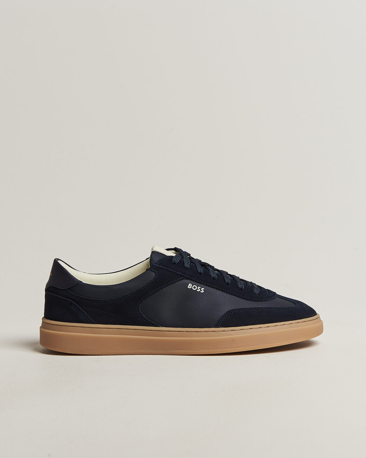 Herre | Sneakers | BOSS BLACK | Kieran Suede/Nylon Sneaker Dark Blue