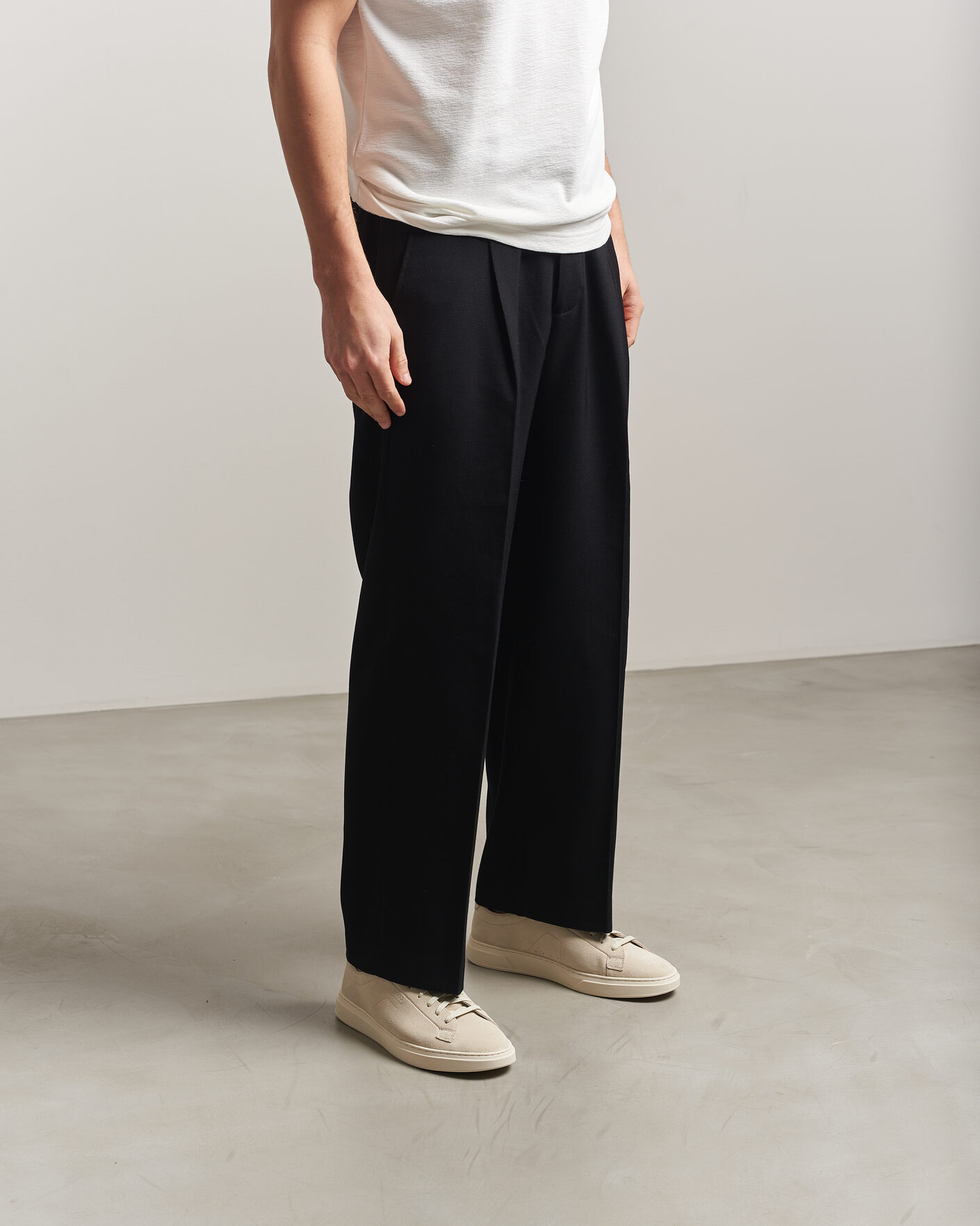 Herre | Sneakers | BOSS BLACK | Kieran Suede Sneaker Open White