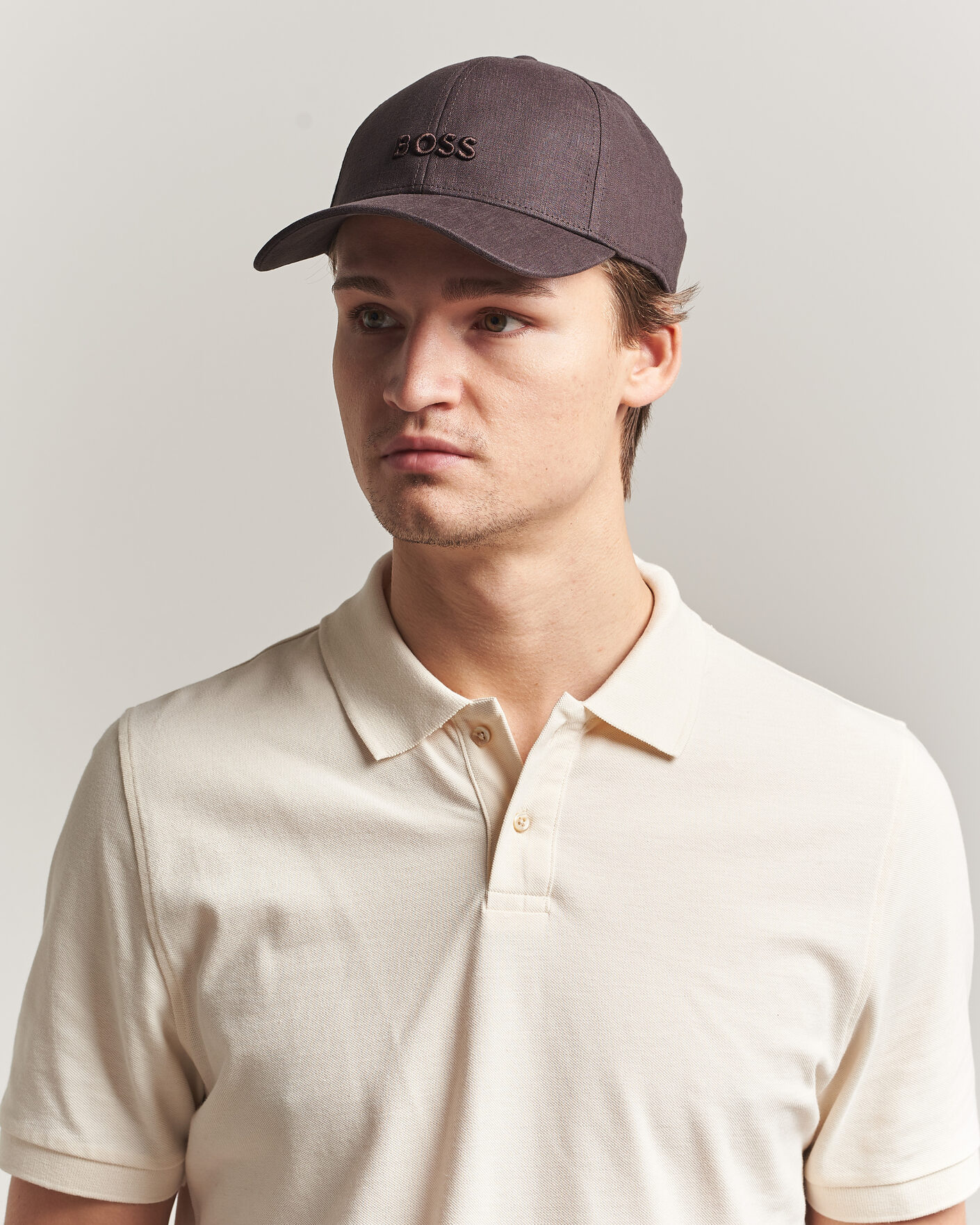Herre | Hatte & kasketter | BOSS BLACK | Zed Linen Cap Dark Brown