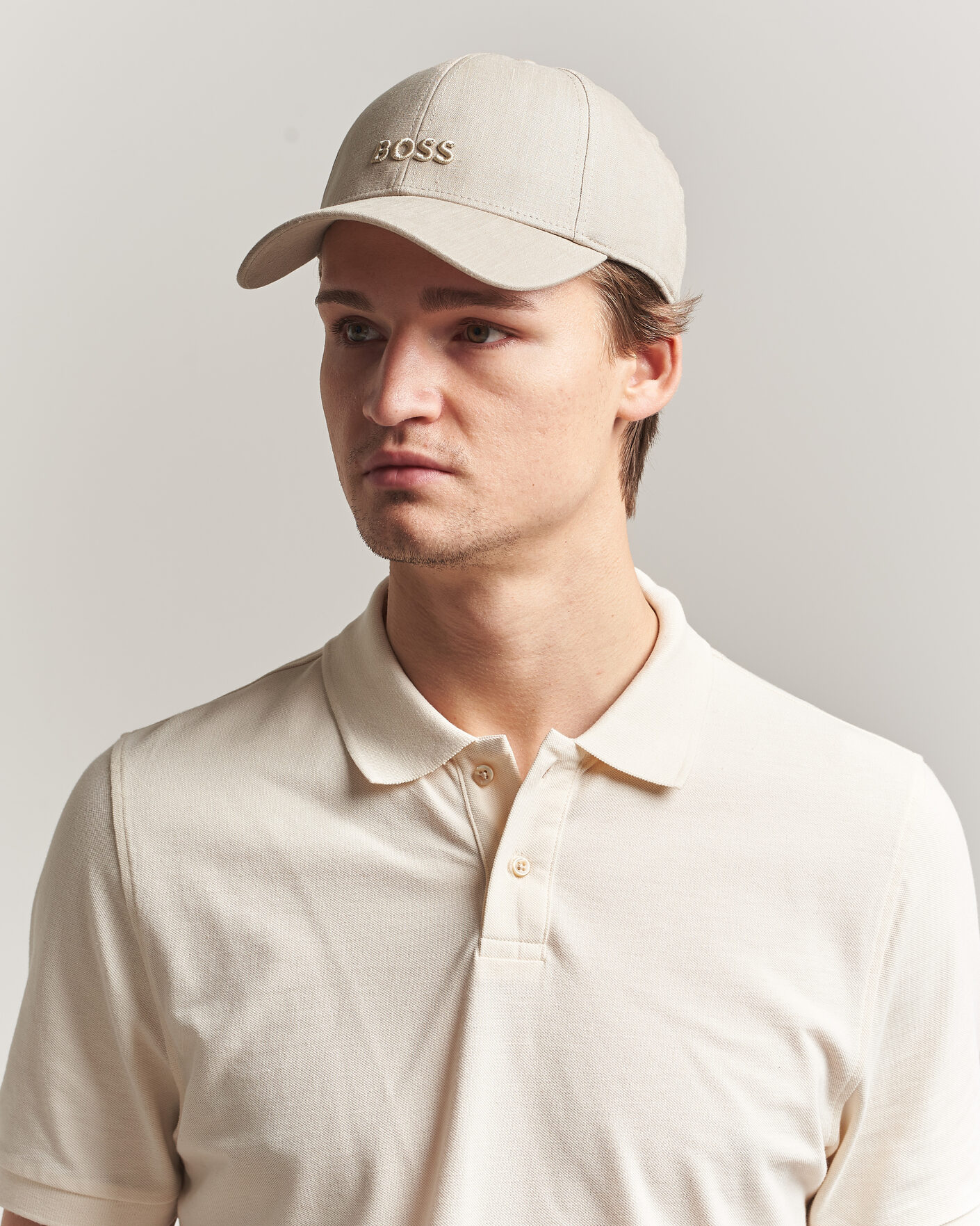 Herre | Hatte & kasketter | BOSS BLACK | Zed Linen Cap Open Beige