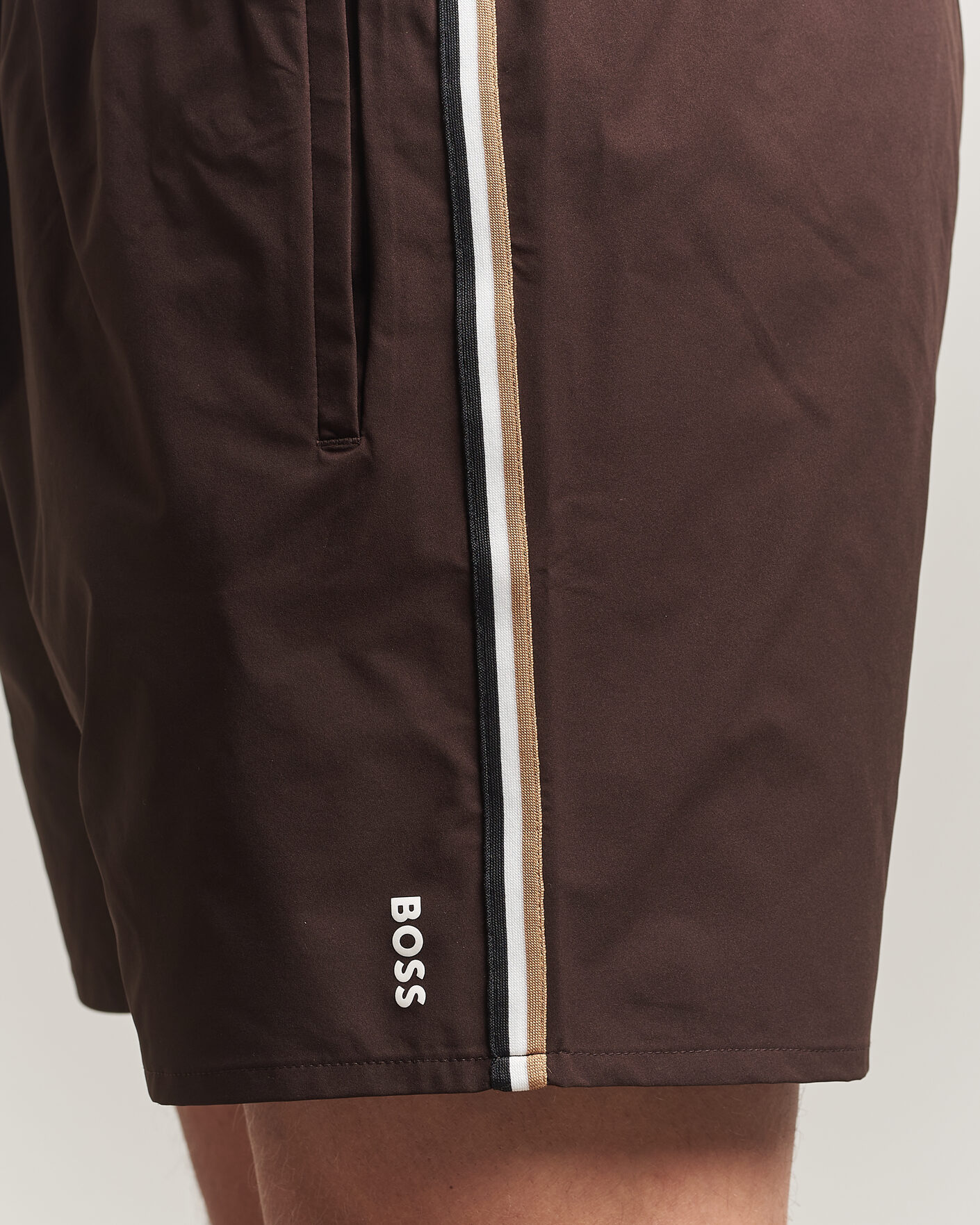 Herre | Badebukser | BOSS BLACK | Iconic Swimshorts Dark Brown