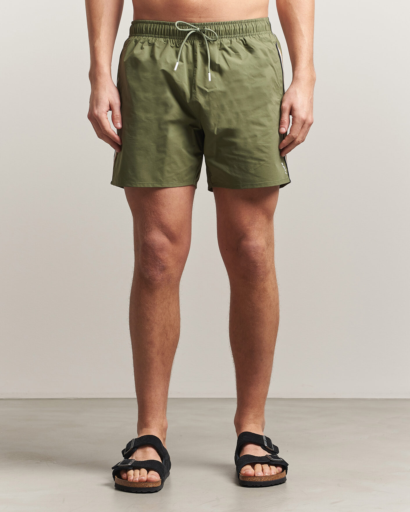 Herre | Badebukser | BOSS BLACK | Iconic Swimshorts Open Green