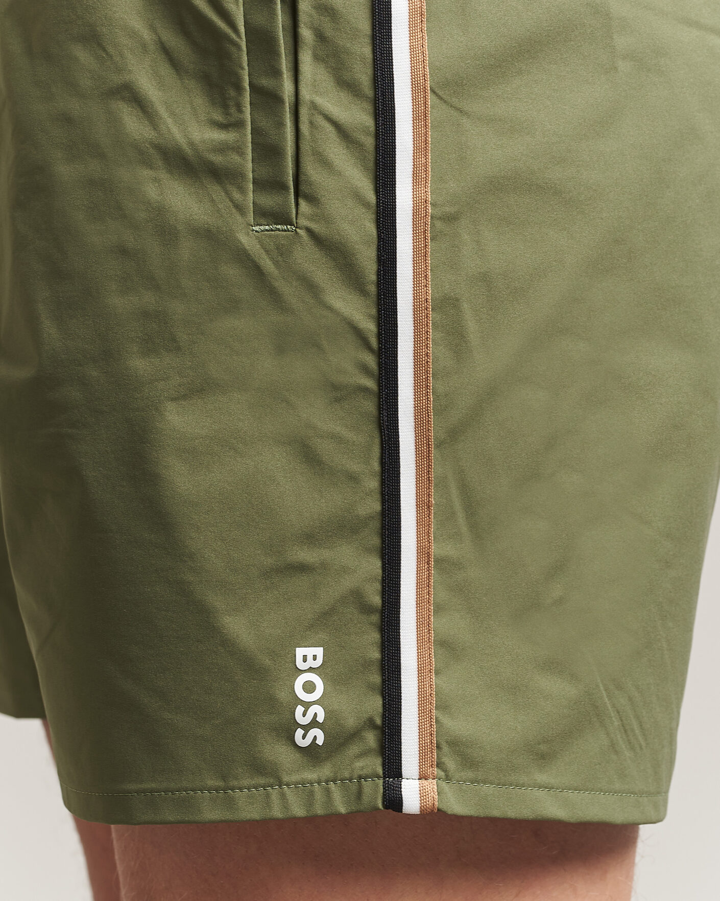 Herre | Badebukser | BOSS BLACK | Iconic Swimshorts Open Green