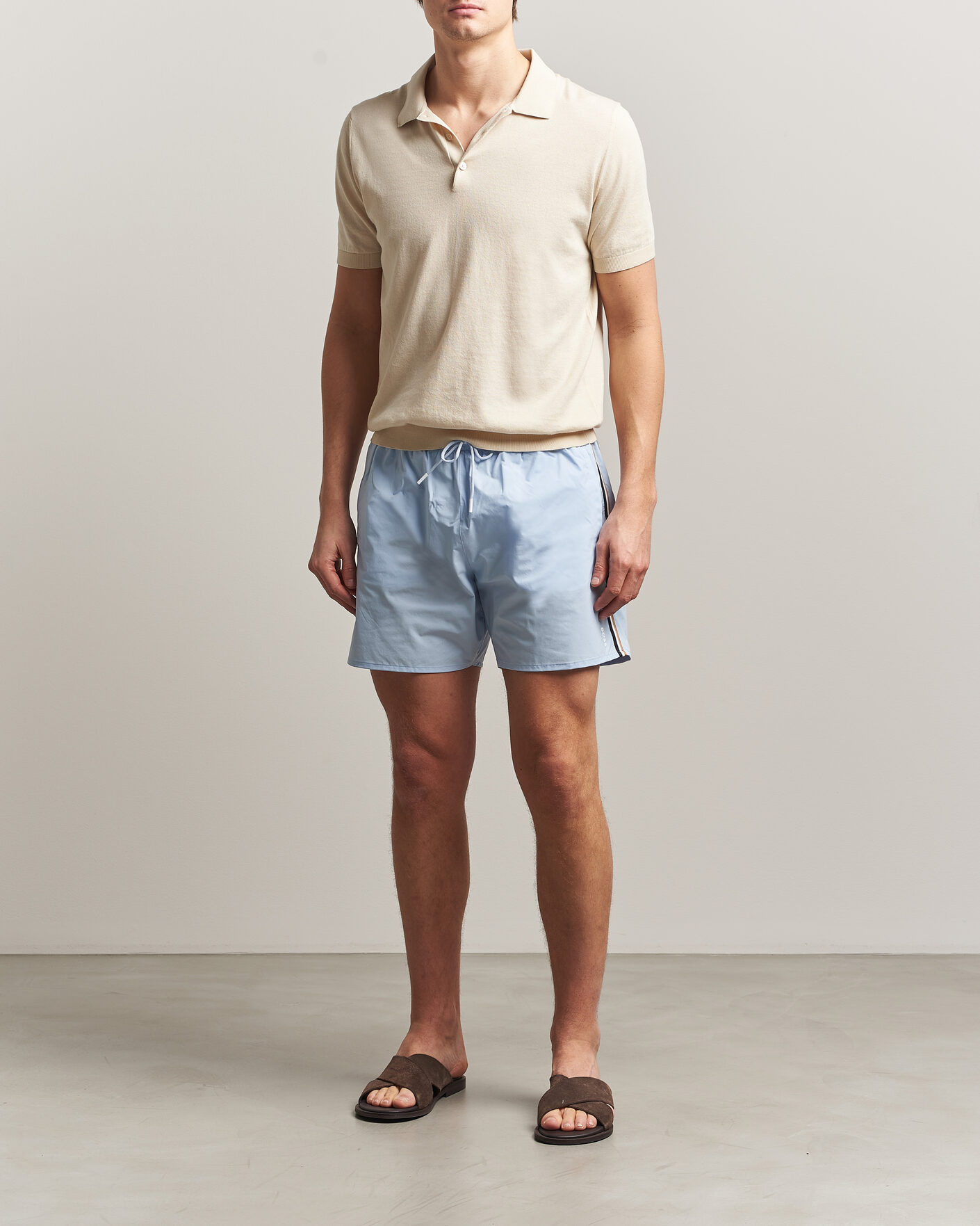 Herre | Badebukser | BOSS BLACK | Iconic Swimshorts Light Blue