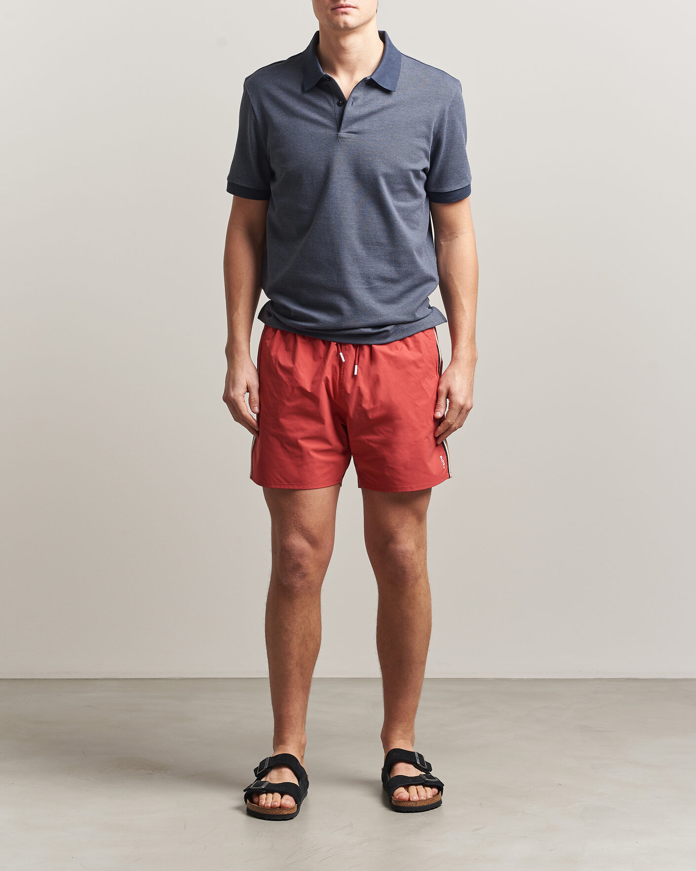 Herre | Badebukser | BOSS BLACK | Iconic Swimshorts Dark Red