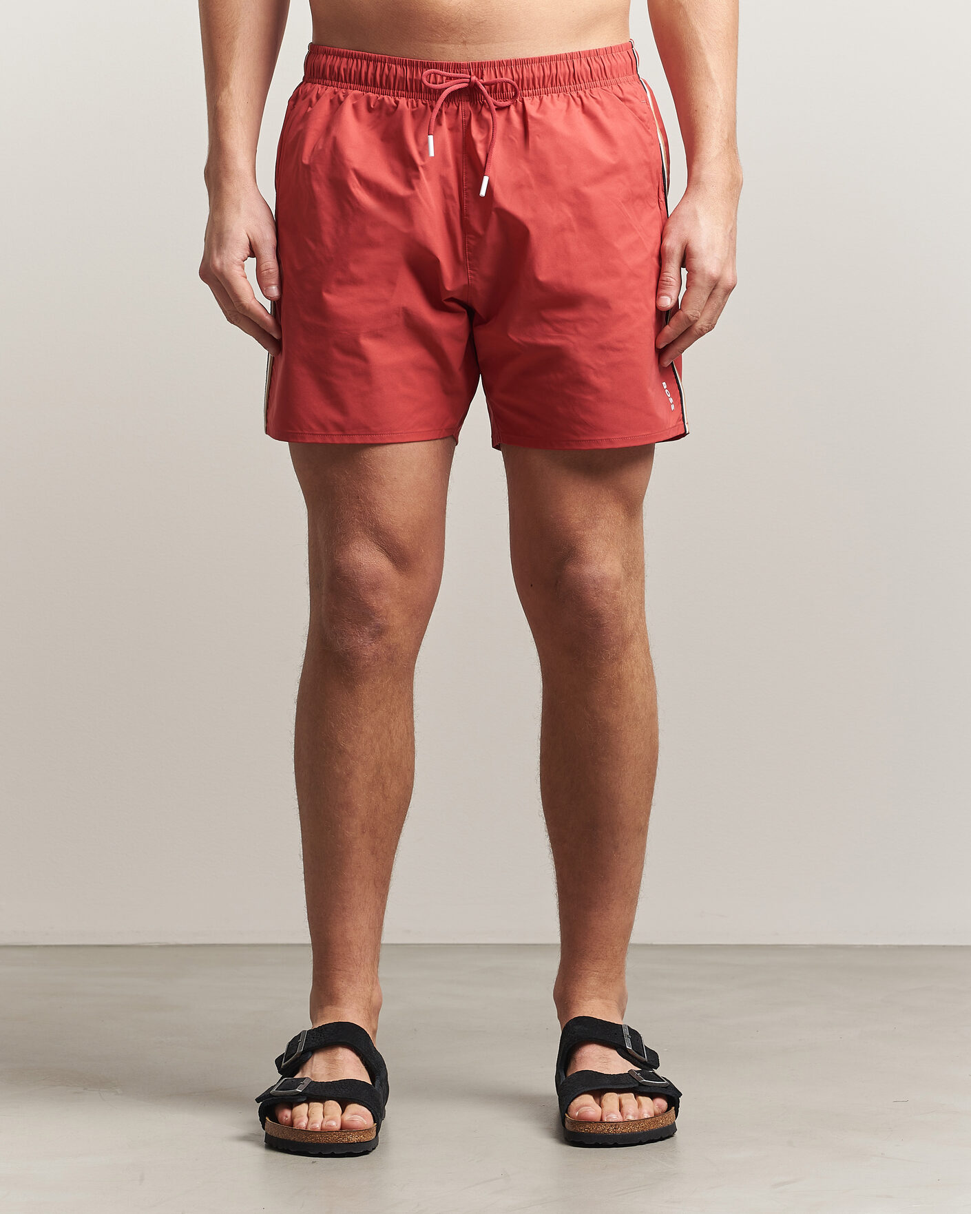 Herre | Badebukser | BOSS BLACK | Iconic Swimshorts Dark Red