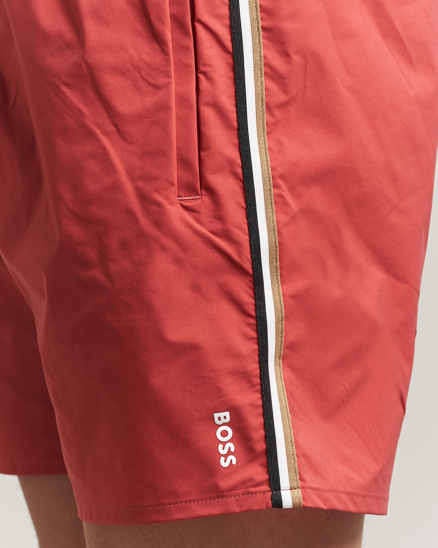 Herre | Badebukser | BOSS BLACK | Iconic Swimshorts Dark Red