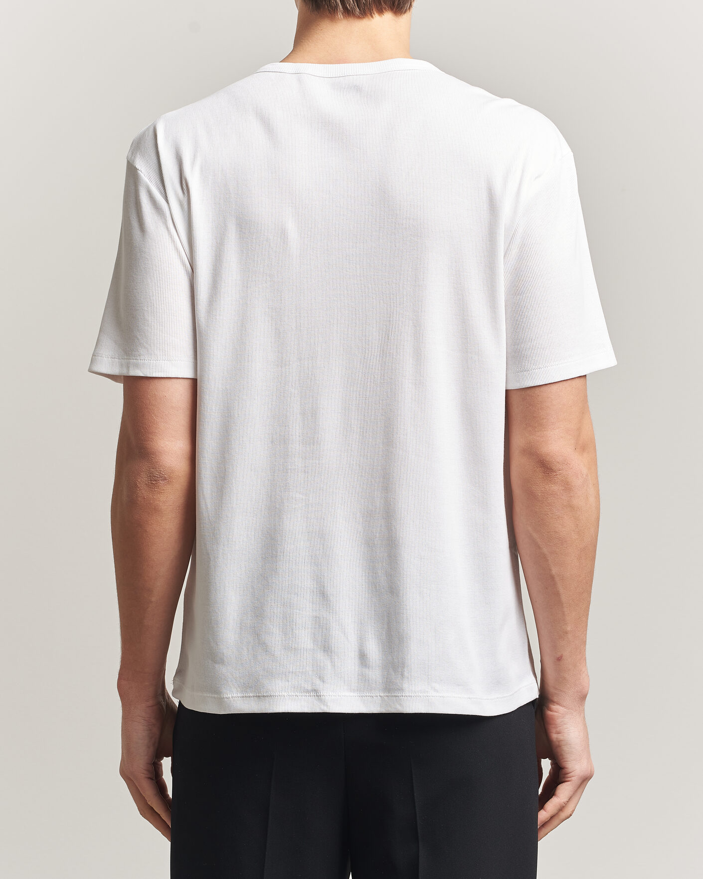 Herre | T-Shirts | BOSS BLACK | 2-Pack Ribbed T-Shirt White