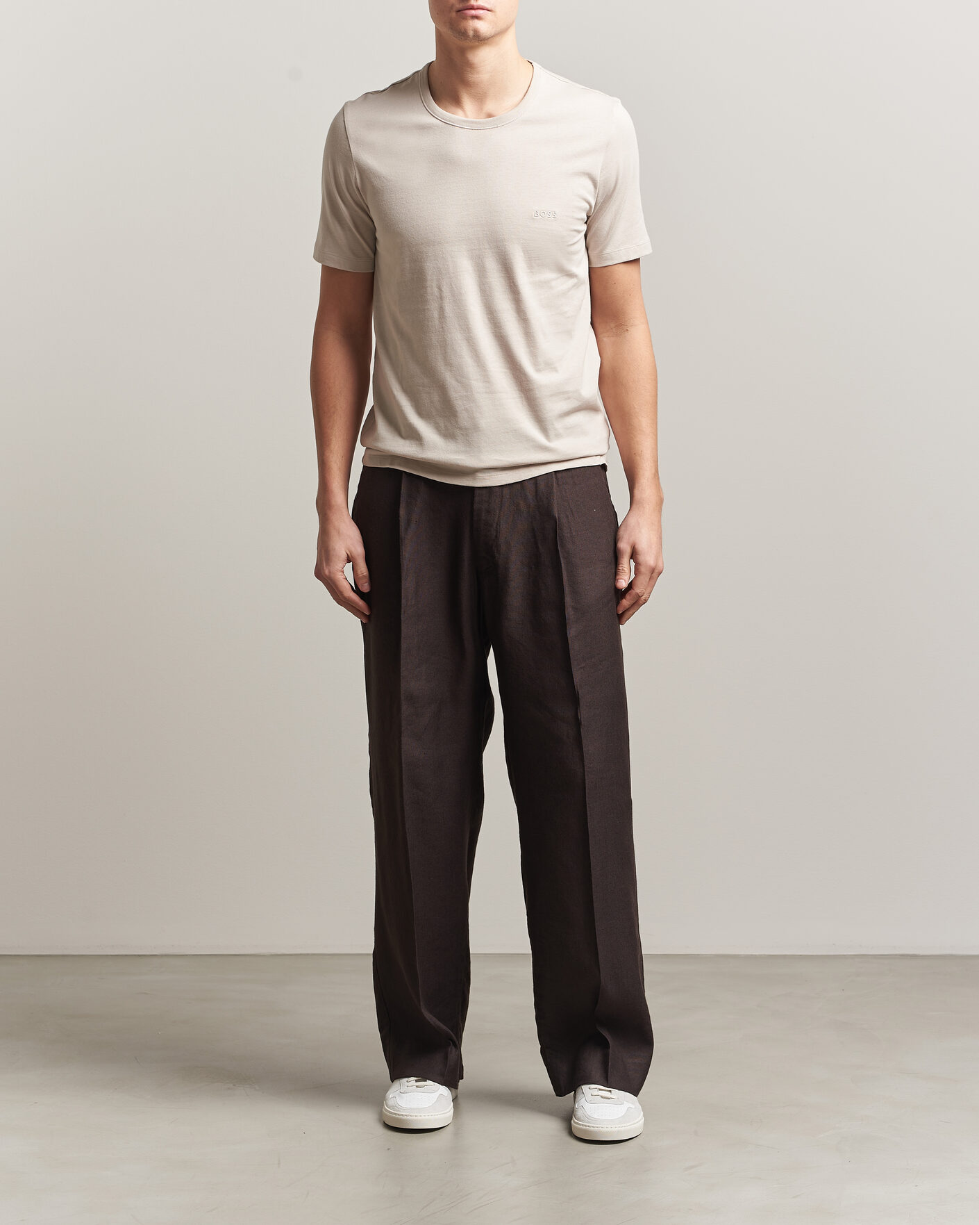 Herre | T-Shirts | BOSS BLACK | 3-Pack Crew Neck T-Shirt Grey/Beige/Black