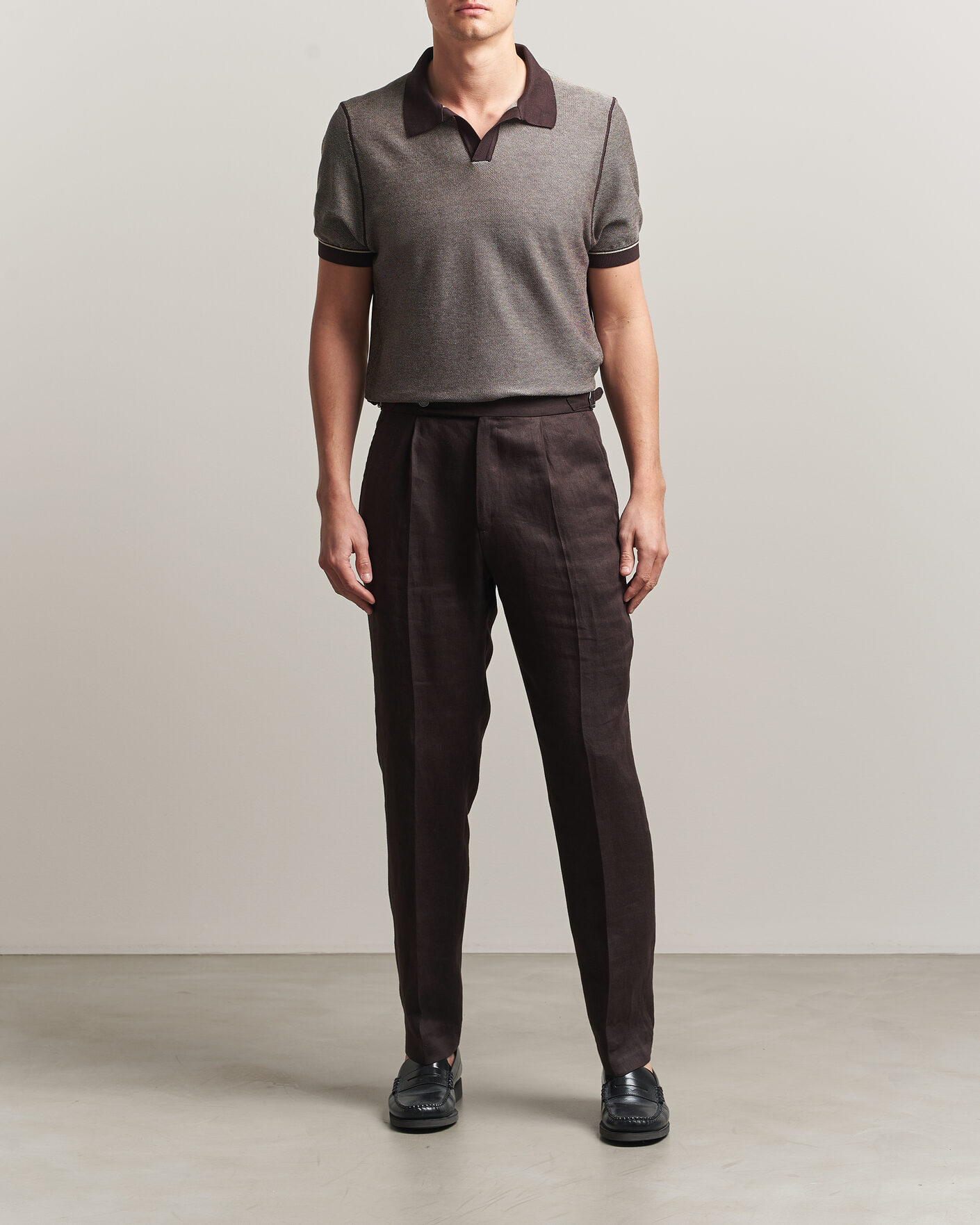 Herre | Polotrøjer | BOSS BLACK | Narciso Knitted Polo Dark Brown