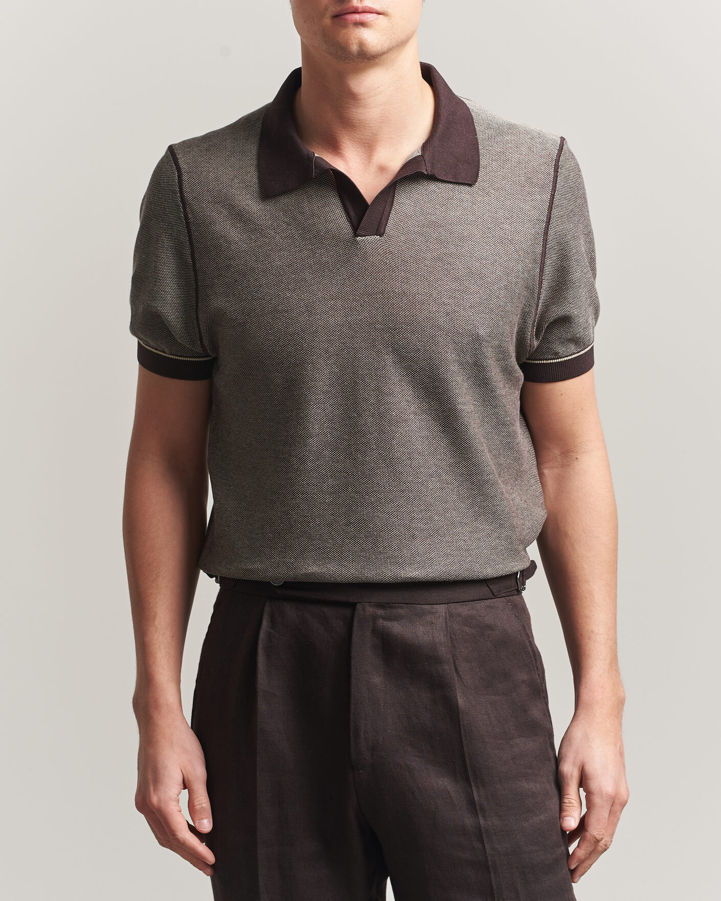 Herre | Polotrøjer | BOSS BLACK | Narciso Knitted Polo Dark Brown