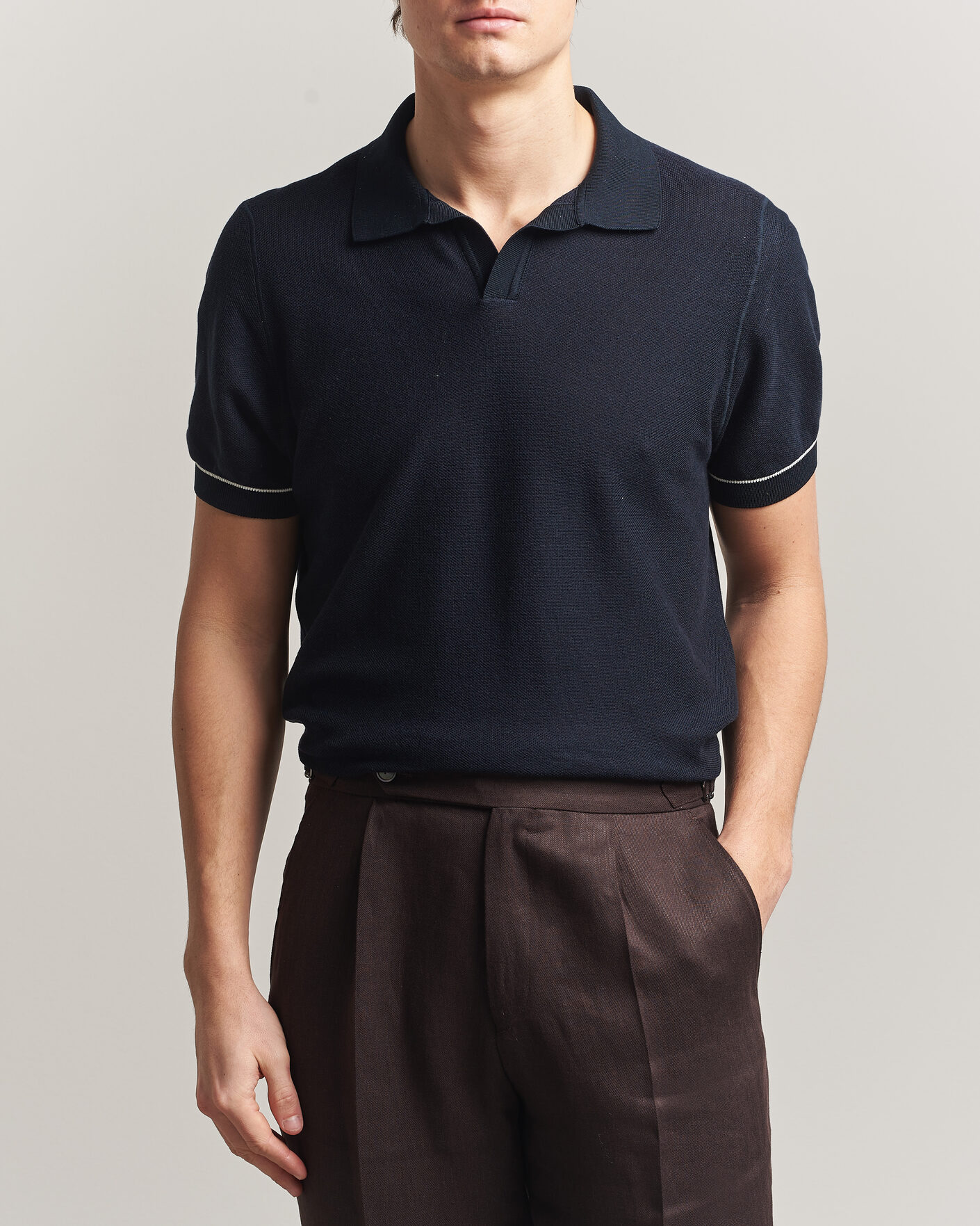 Herre | Polotrøjer | BOSS BLACK | Narciso Knitted Polo Dark Blue