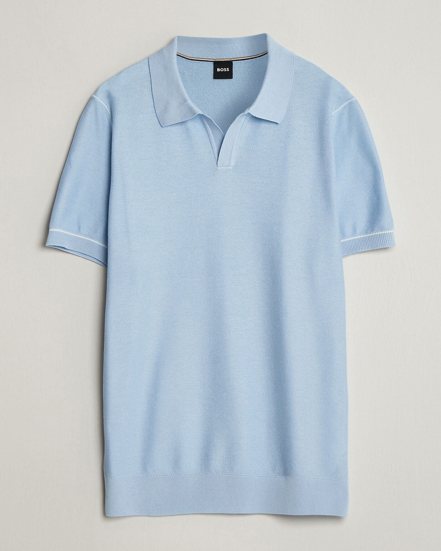 Herre | Polotrøjer | BOSS BLACK | Narciso Knitted Polo Light Blue