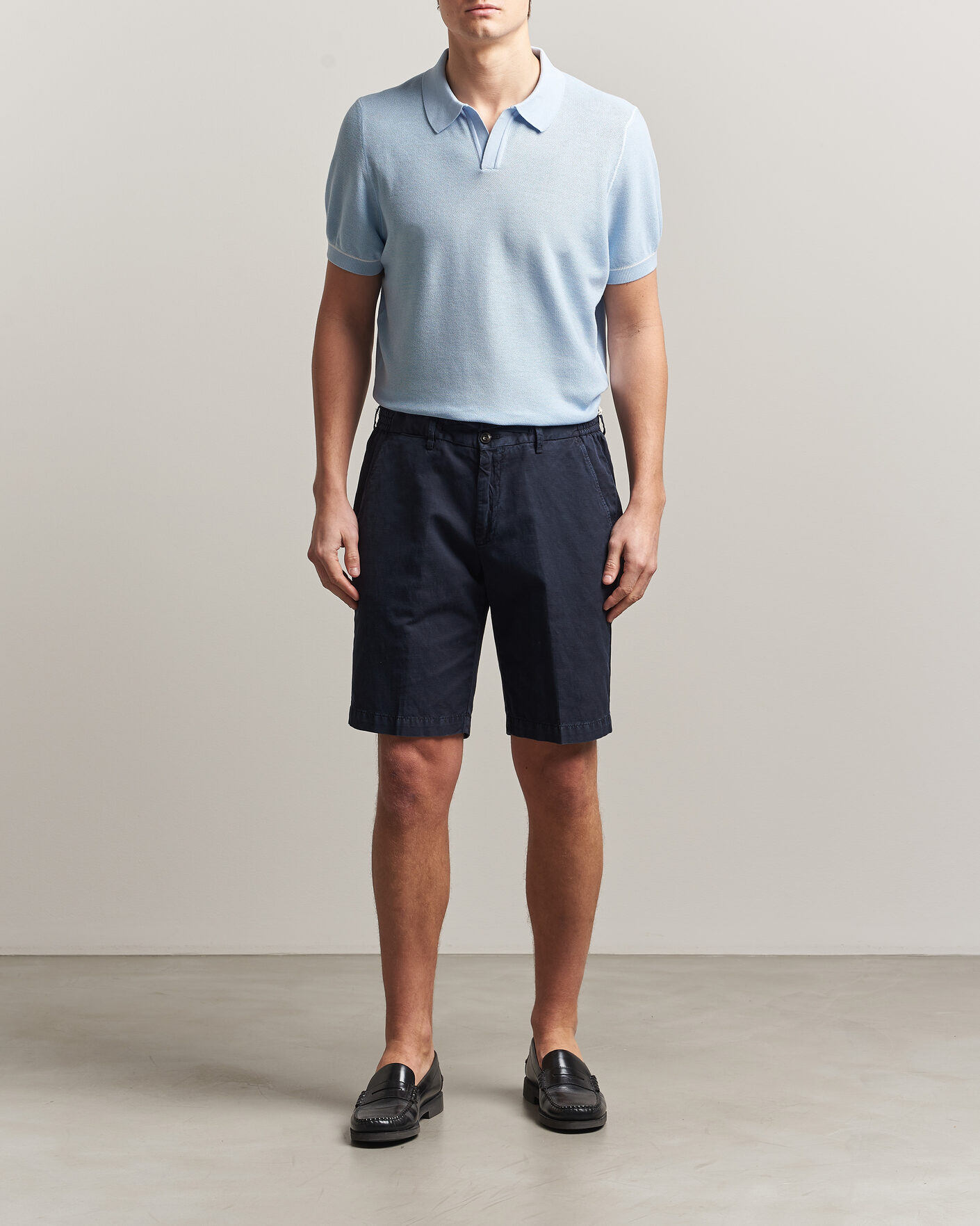 Herre | Polotrøjer | BOSS BLACK | Narciso Knitted Polo Light Blue